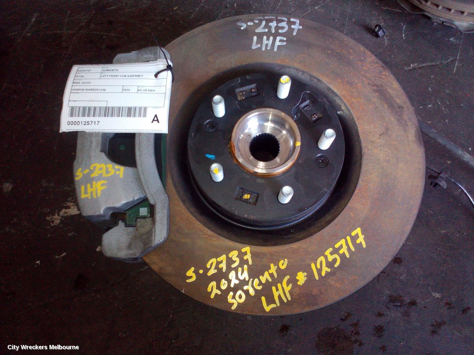 KIA SORENTO LEFT FRONT HUB ASSEMBLY, MQ4, 02/2020 ONWARDS