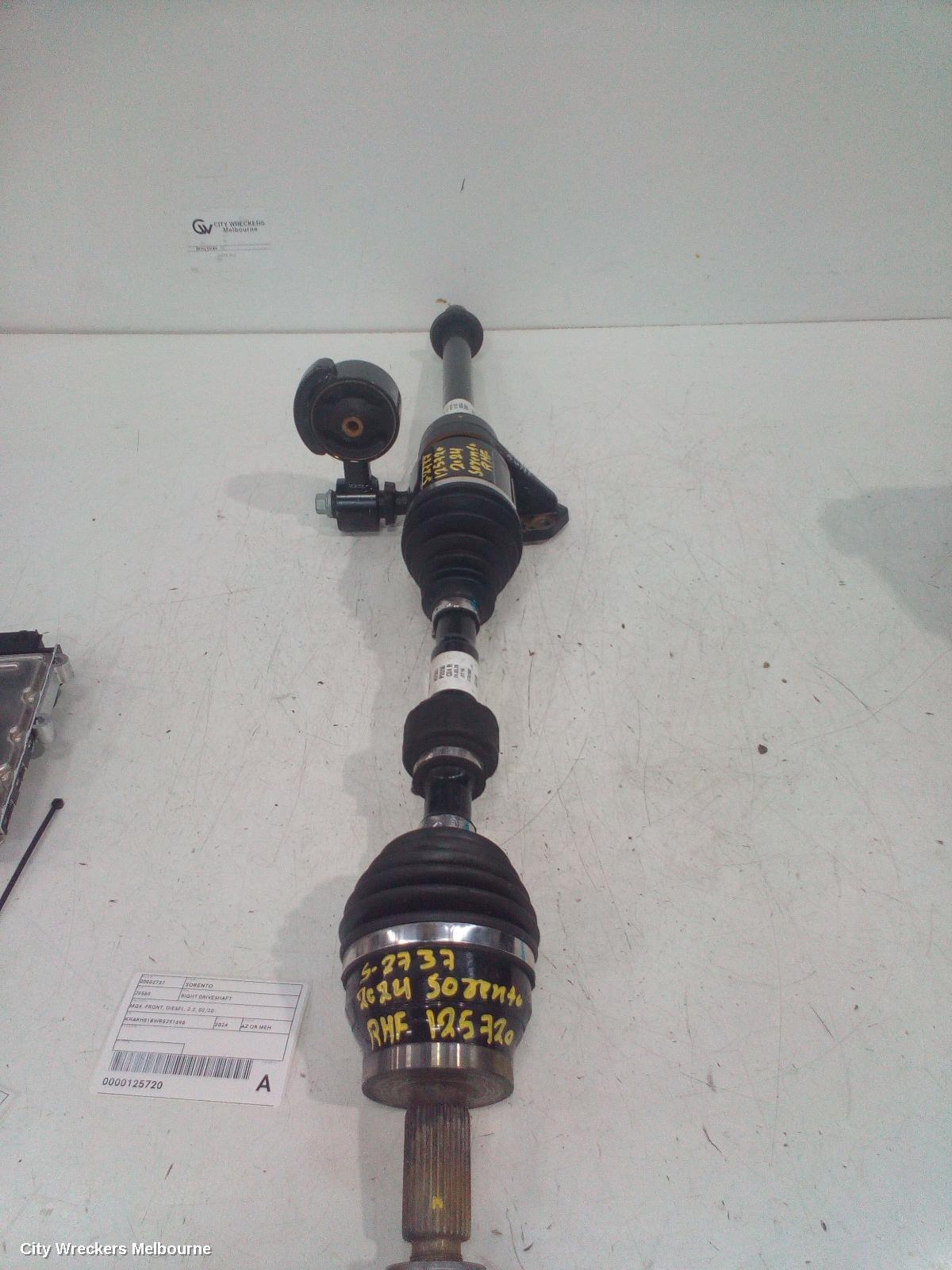 KIA SORENTO RIGHT DRIVESHAFT, MQ4, FRONT, DIESEL, 2.2, 02/2020 ONWARDS