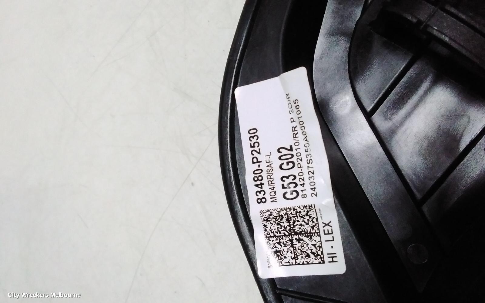 KIA SORENTO RIGHT REAR WND REG/MOTOR, MQ4, DOOR REG ASSY (REG AND MOTOR), 02/2020 ONWARDS