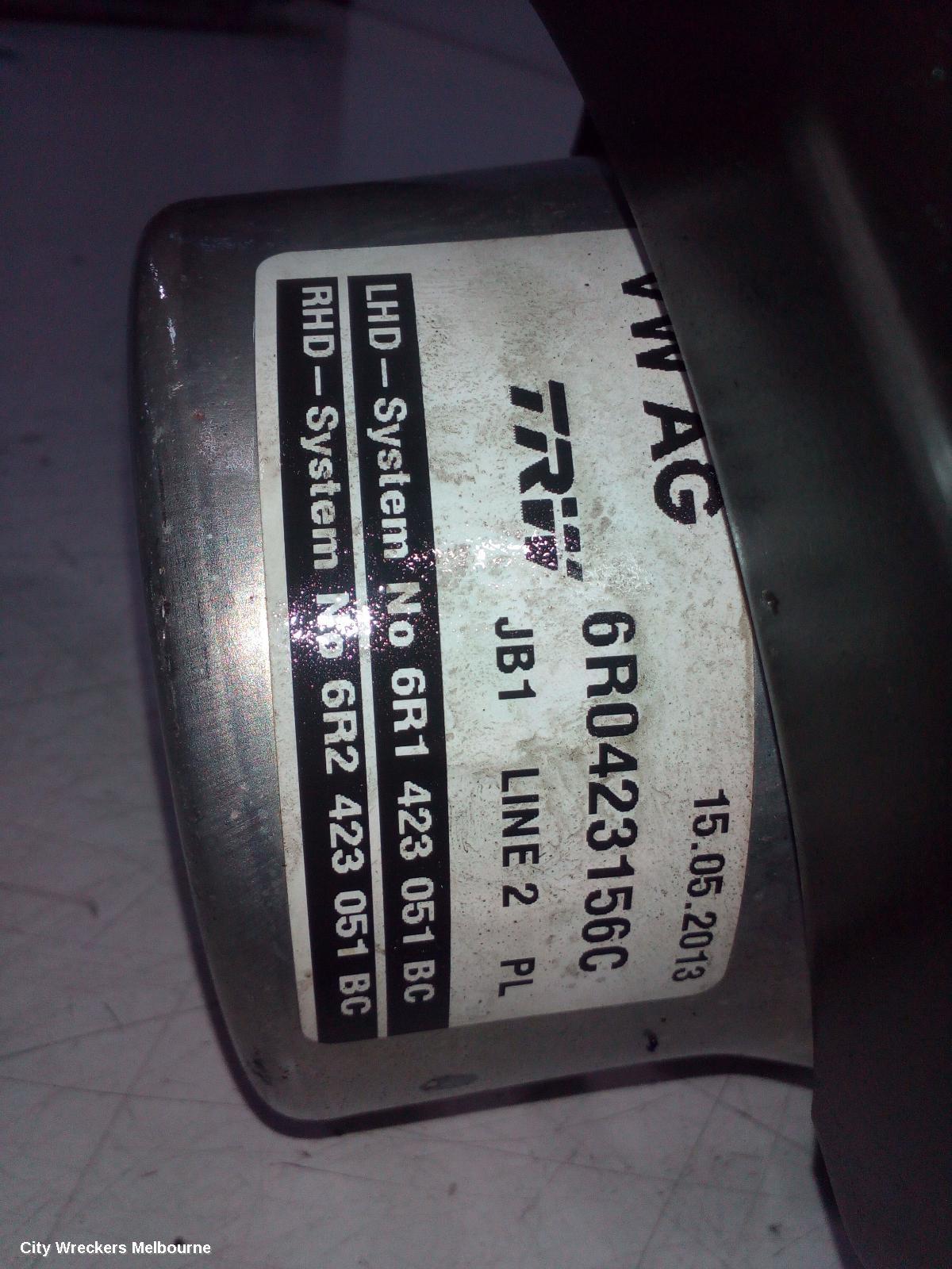VOLKSWAGEN POLO STEERING PUMP, HYDRAULIC PUMP, PETROL/DIESEL, 6R, 05/2010 - 05/2014
