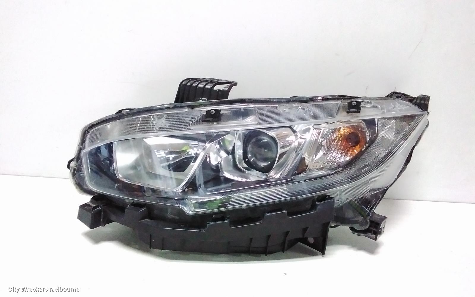 HONDA CIVIC LEFT HEADLAMP, 10TH GEN, HATCH/SEDAN, HALOGEN TYPE, 05/2016 - 08/2021