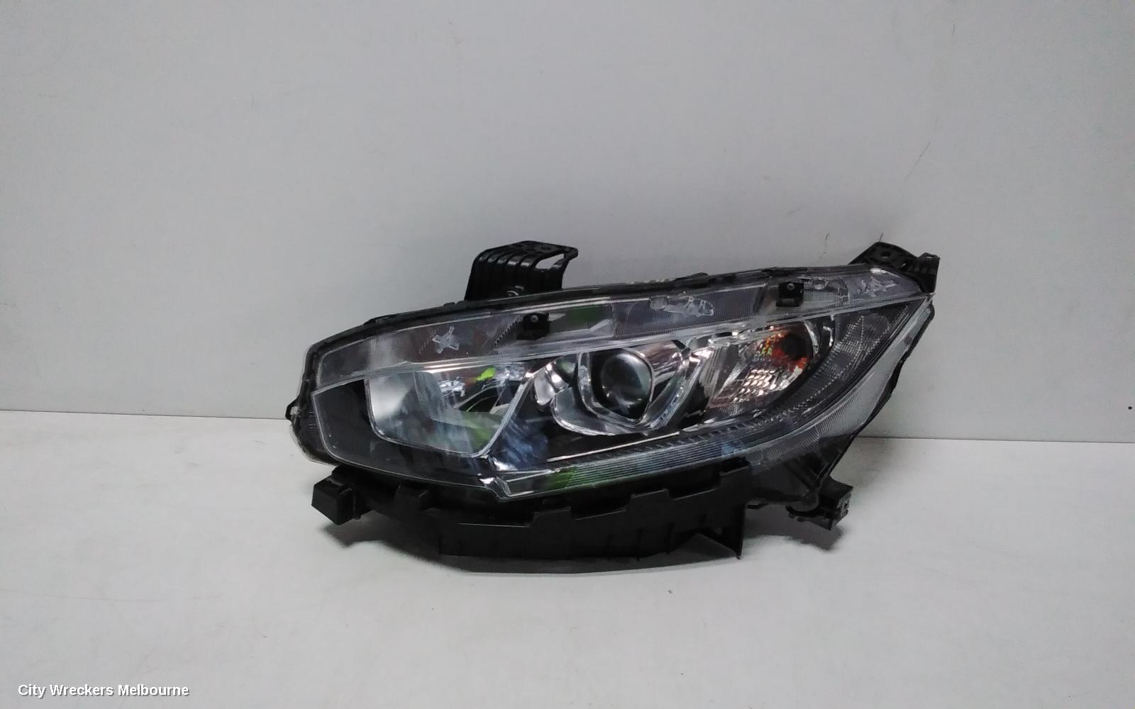 HONDA CIVIC LEFT HEADLAMP, 10TH GEN, HATCH/SEDAN, HALOGEN TYPE, 05/2016 - 08/2021