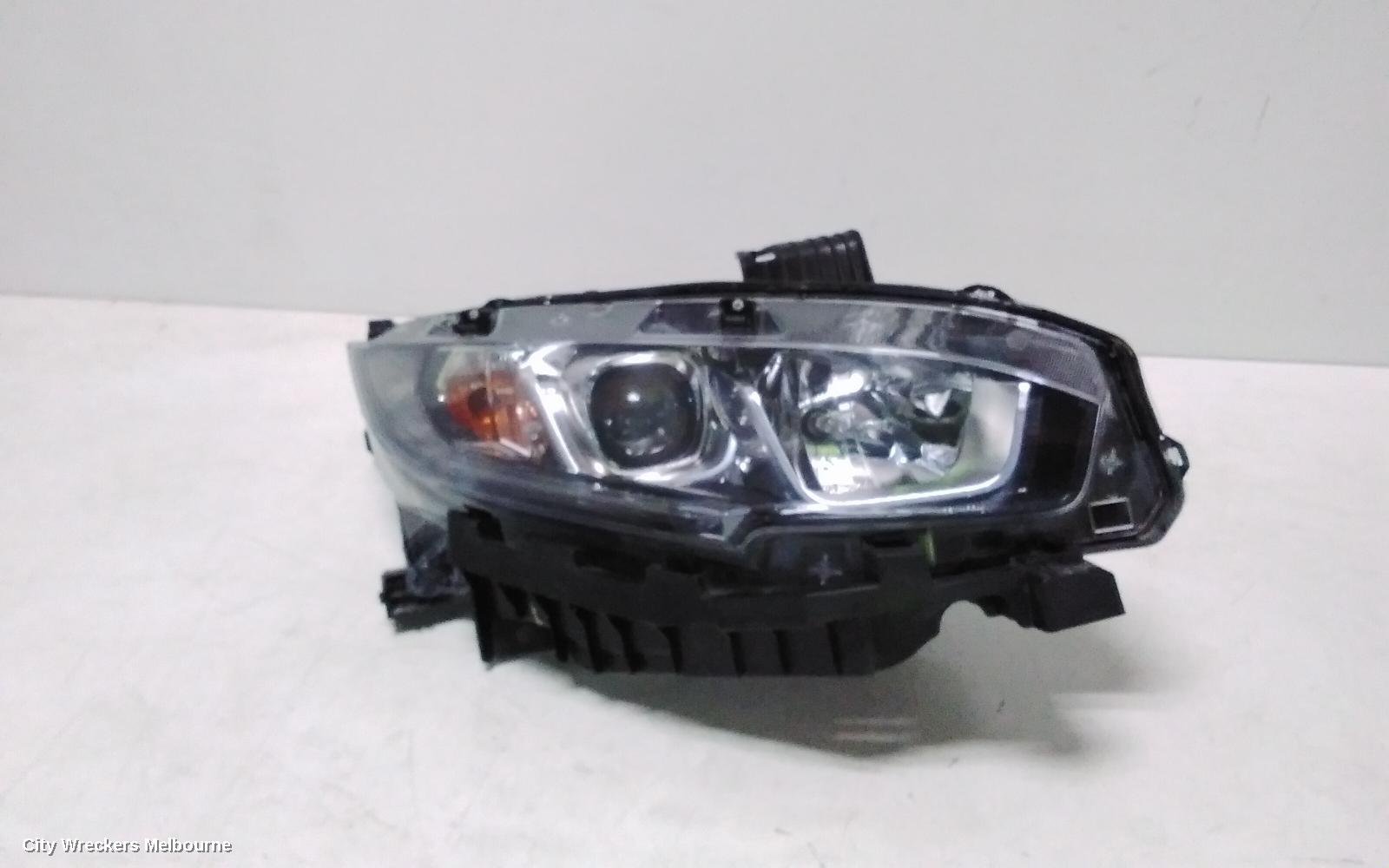 HONDA CIVIC RIGHT HEADLAMP, 10TH GEN, HATCH/SEDAN, HALOGEN TYPE, 05/2016 - 08/2021