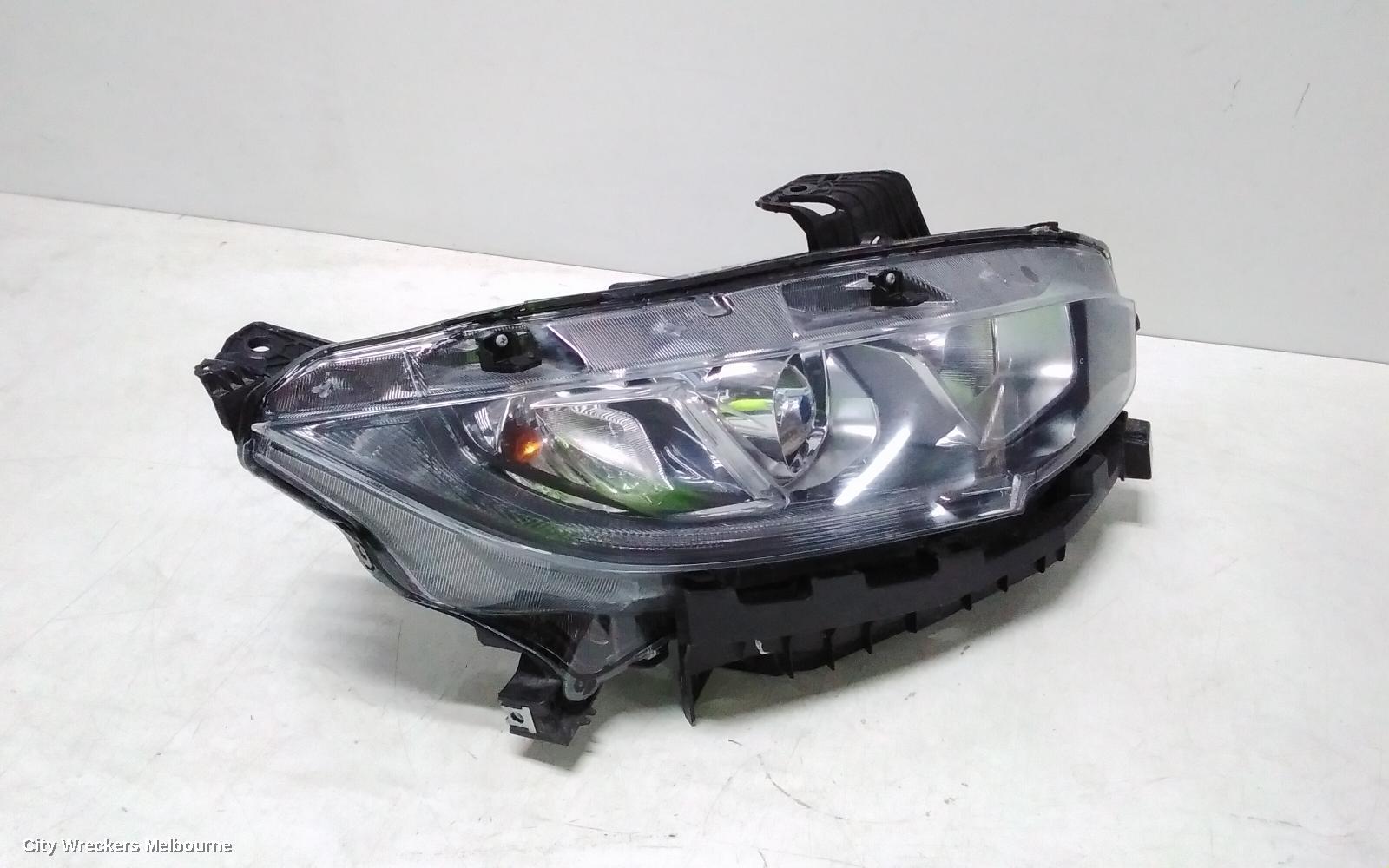 HONDA CIVIC RIGHT HEADLAMP, 10TH GEN, HATCH/SEDAN, HALOGEN TYPE, 05/2016 - 08/2021