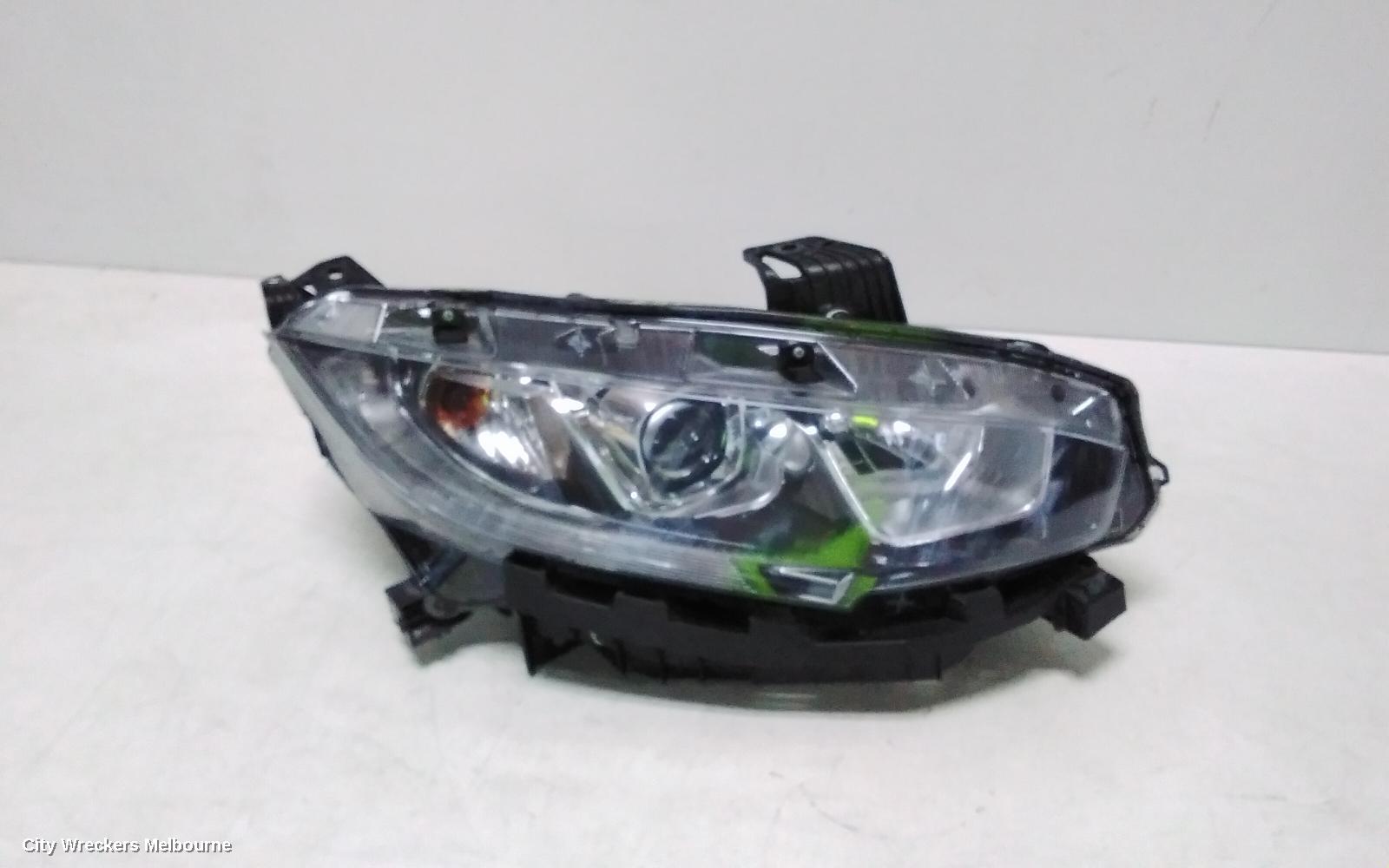 HONDA CIVIC RIGHT HEADLAMP, 10TH GEN, HATCH/SEDAN, HALOGEN TYPE, 05/2016 - 08/2021