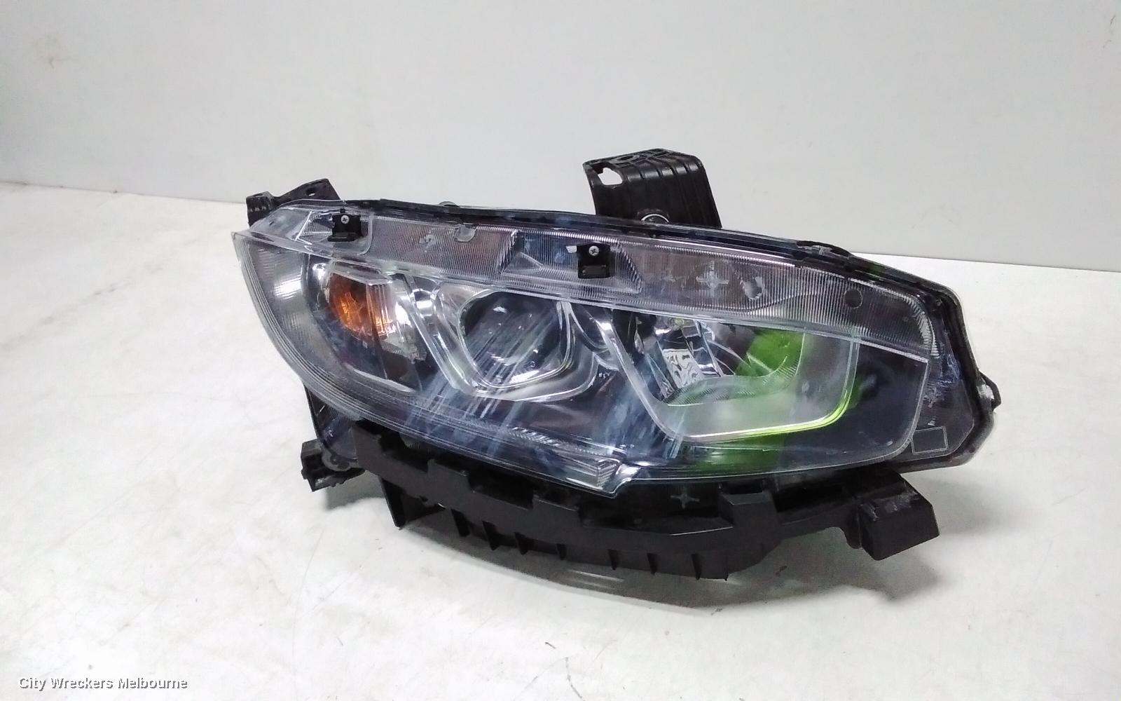 HONDA CIVIC RIGHT HEADLAMP, 10TH GEN, HATCH/SEDAN, HALOGEN TYPE, 05/2016 - 08/2021