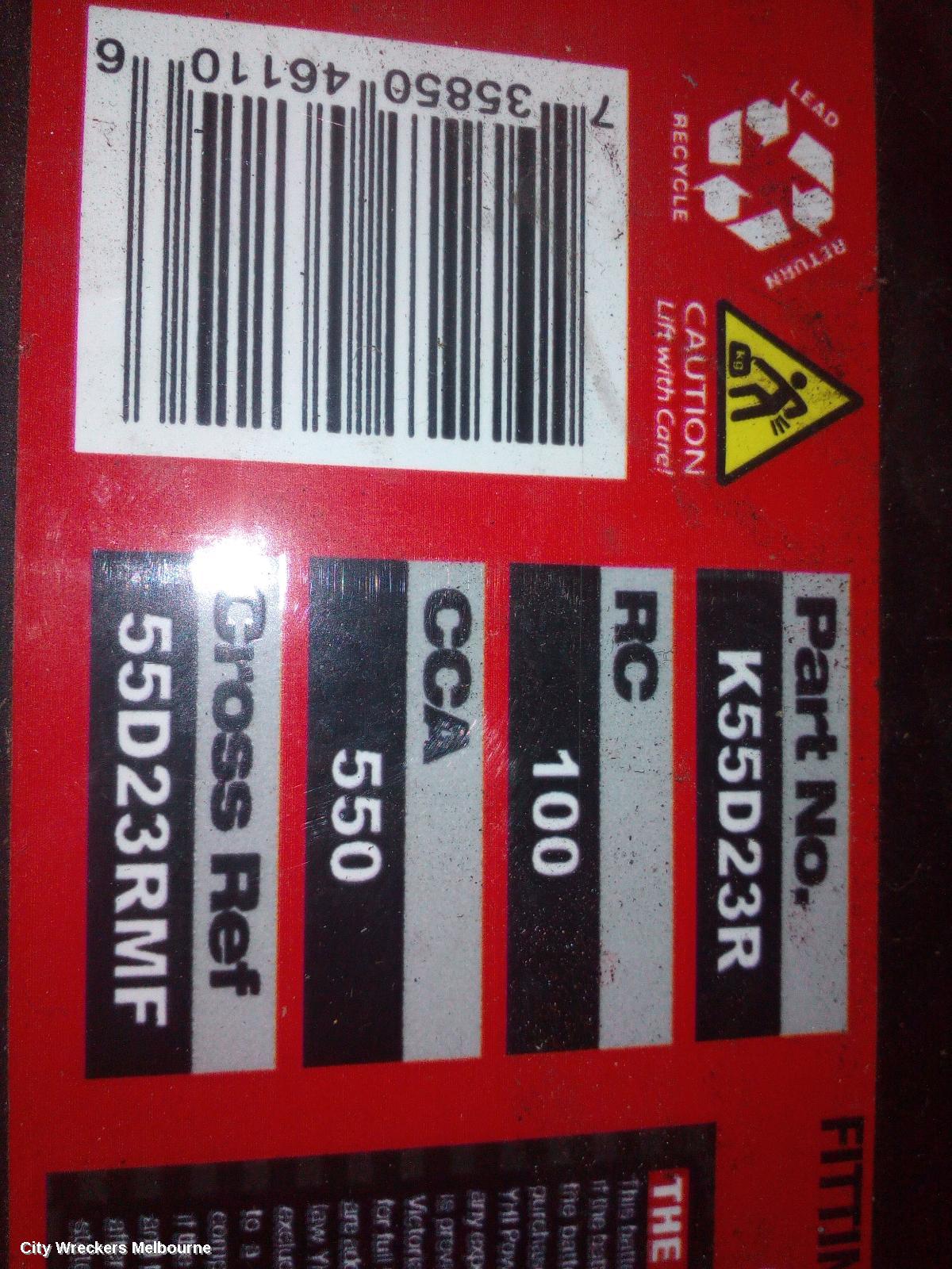 TOYOTA CAMRY BATTERY, 12V VOLT BATTERY (LOCATED IN RIGHT REAR QUARTER), ASV50/AVV50, 11/2011 - 10/2017
