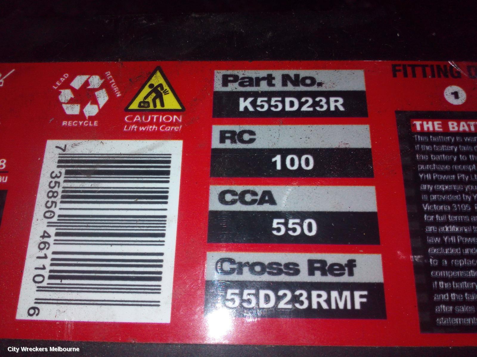 TOYOTA CAMRY BATTERY, 12V VOLT BATTERY (LOCATED IN RIGHT REAR QUARTER), ASV50/AVV50, 11/2011 - 10/2017