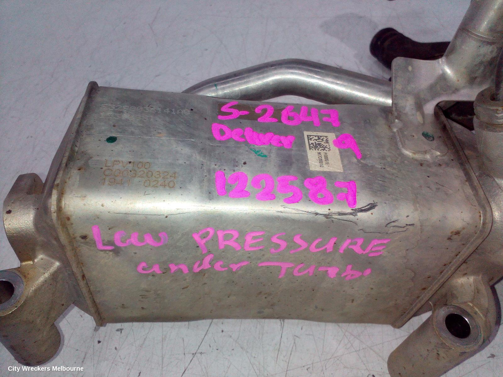 LDV DELIVER 9 EGR VALVE, LOW PRESSURE (UNDER TURBO), 07/2020 ONWARDS