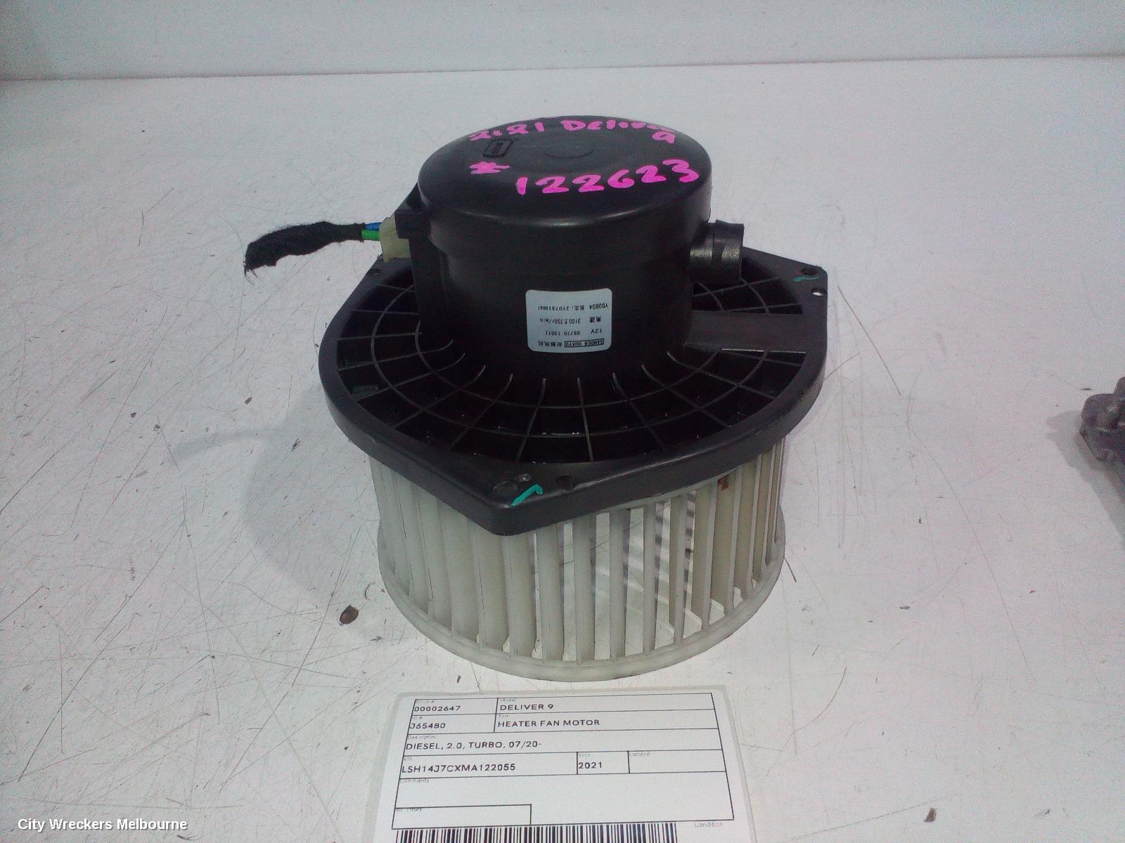 LDV DELIVER 9 HEATER FAN MOTOR, DIESEL, 2.0, TURBO, 07/2020 ONWARDS