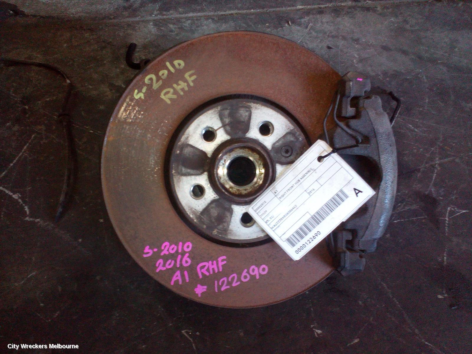 AUDI A1 RIGHT FRONT HUB ASSEMBLY, 8X, 02/2015 - 10/2018