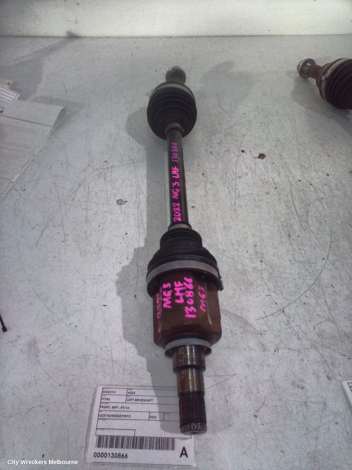 MG MG3 LEFT DRIVESHAFT, FRONT, SZP1, 07/2016 ONWARDS