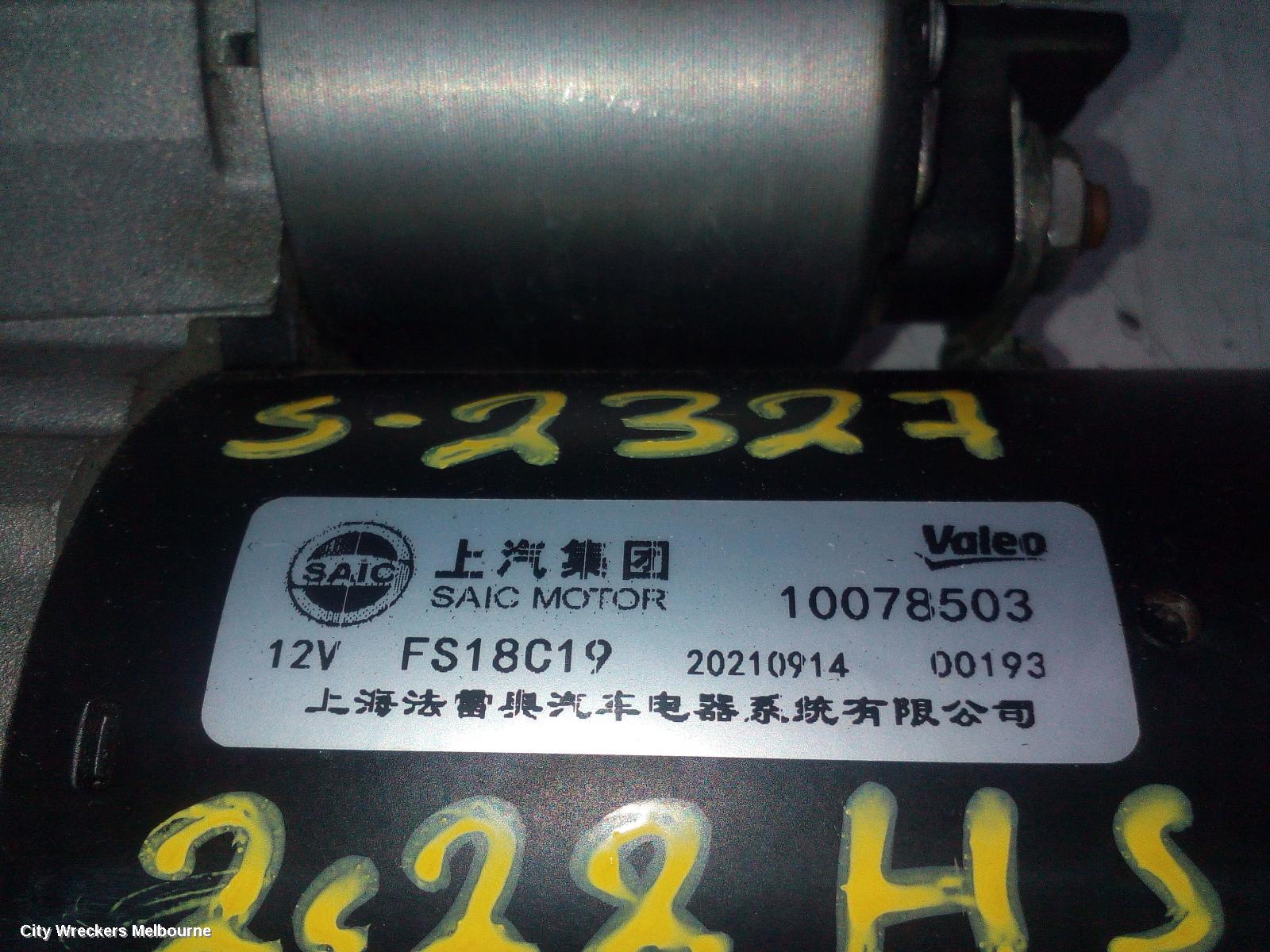 MG HS STARTER, PETROL, 1.5, SAS23, 09/2019 ONWARDS