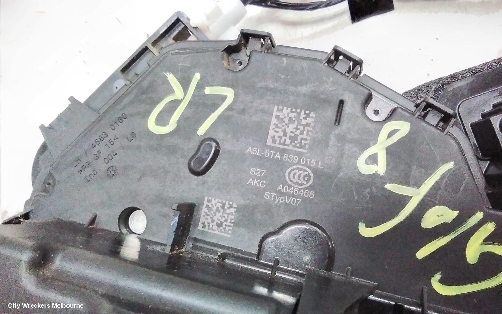 VOLKSWAGEN GOLF DOOR/BOOT/GATE LOCK, LEFT REAR DOOR LOCK, GEN 8, 09/2020 ONWARDS