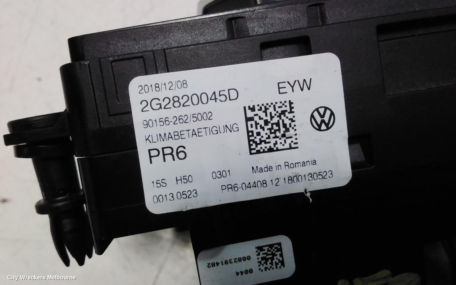 VOLKSWAGEN POLO HEATER/AC CONTROLS, NON CLIMATE CONTROL TYPE, AW-AE, 09/2017 ONWARDS