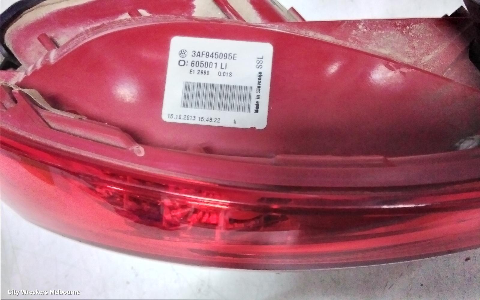 VOLKSWAGEN PASSAT LEFT TAILLIGHT, 3C/MK6 B7, ALLTRACK/WAGON, NON LED TYPE, 09/2010 - 05/2015