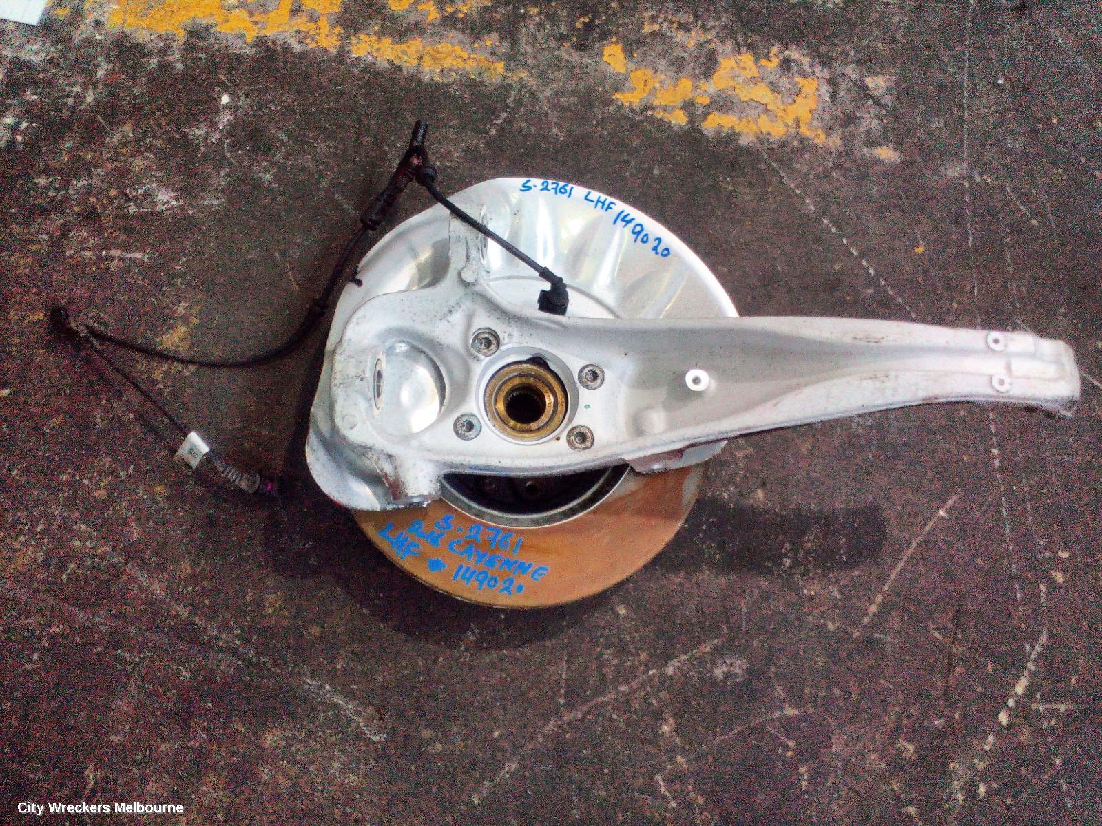 PORSCHE CAYENNE LEFT FRONT HUB ASSEMBLY, 92A, 07/2010 - 04/2018