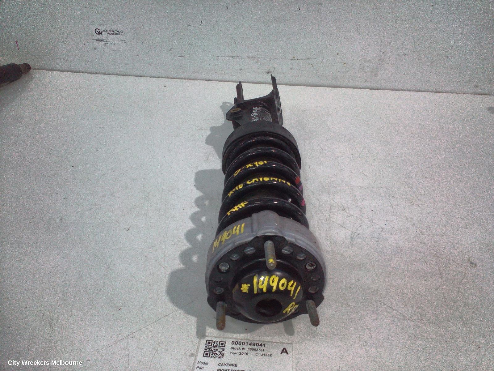 PORSCHE CAYENNE RIGHT FRONT STRUT, 92A, STANDARD TYPE, 07/2010 - 04/2018