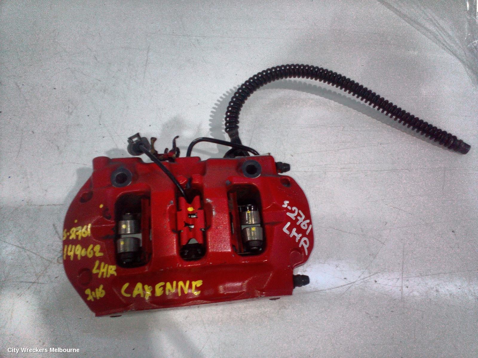 PORSCHE CAYENNE CALIPER, LH REAR, RED, 92A, 07/2010 - 04/2018