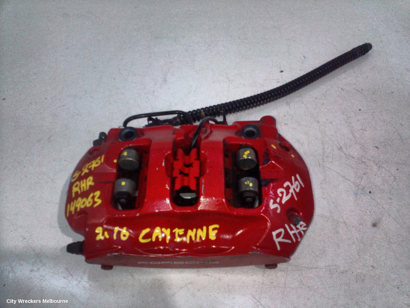 PORSCHE CAYENNE CALIPER, RH REAR, RED, 92A, 07/2010 - 04/2018