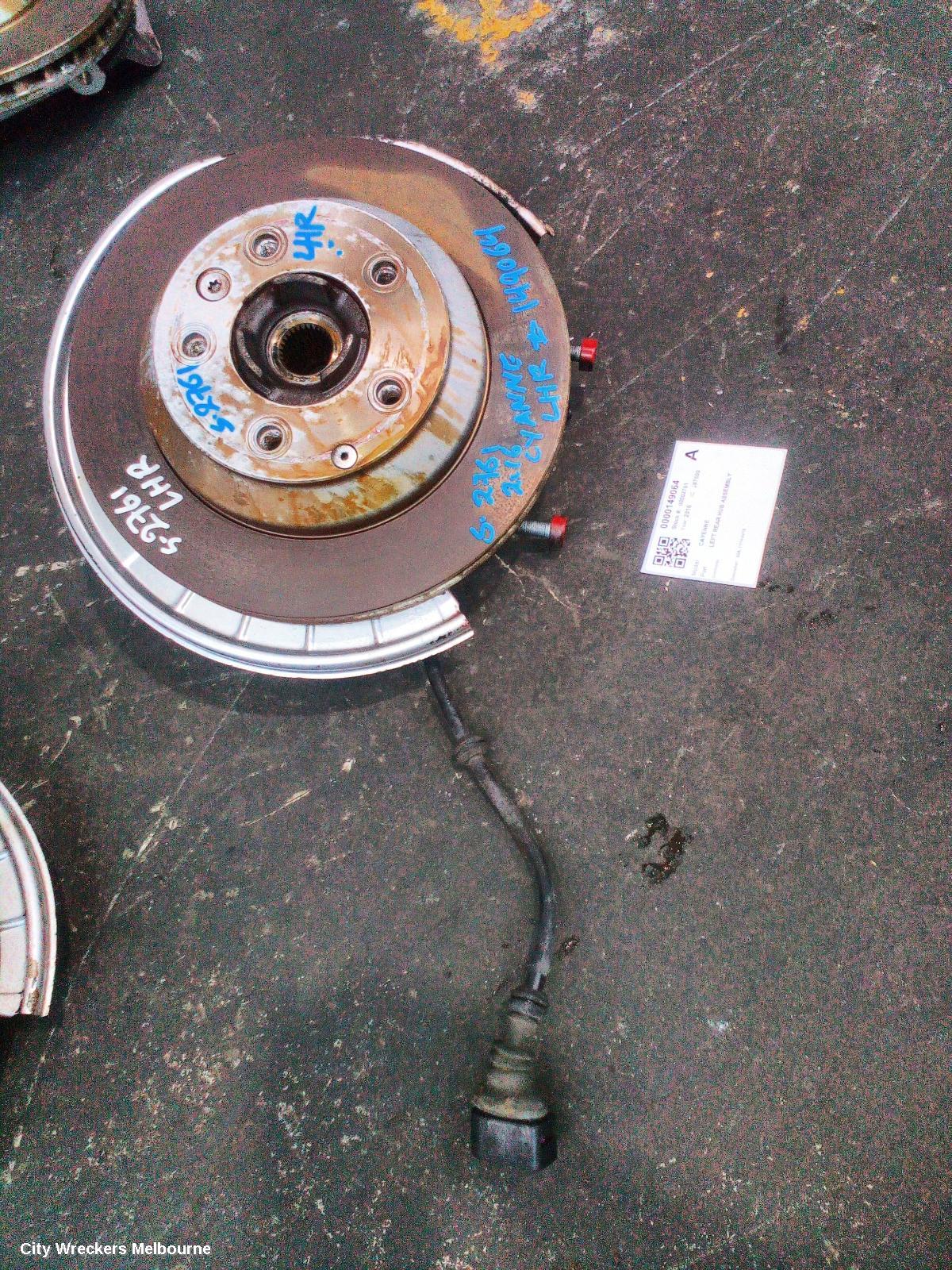 PORSCHE CAYENNE LEFT REAR HUB ASSEMBLY, 92A, 11/2014 - 04/2018