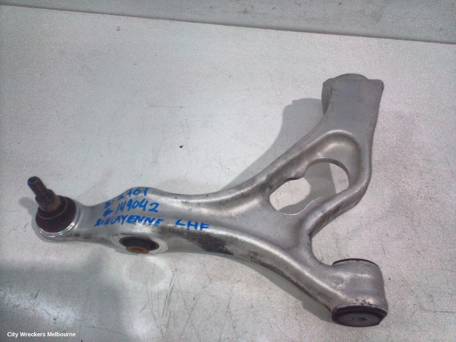 PORSCHE CAYENNE LEFT FRONT LOWER CONTROL ARM, 92A, 07/2010 - 04/2018
