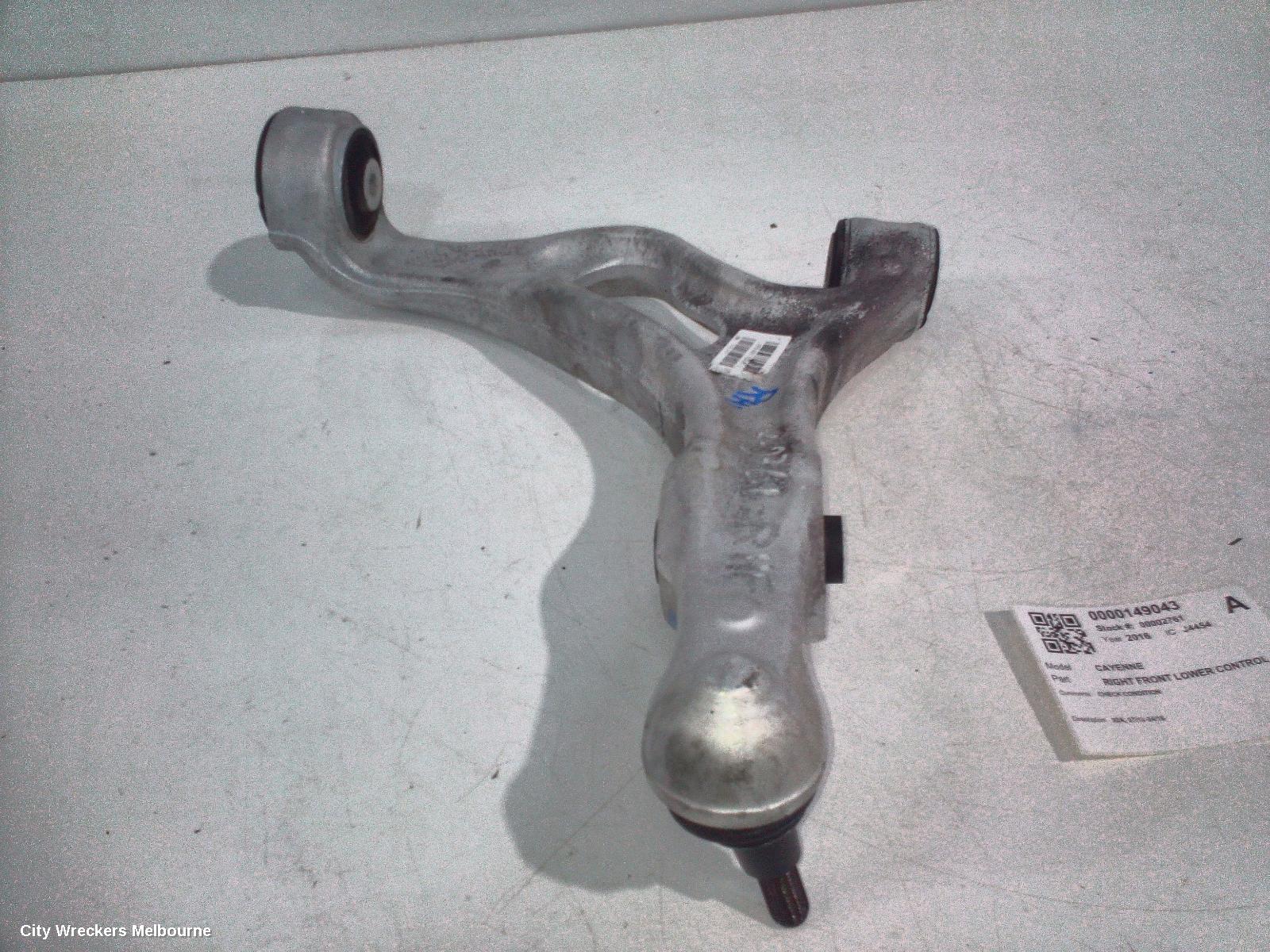PORSCHE CAYENNE RIGHT FRONT LOWER CONTROL ARM, 92A, 07/2010 - 04/2018