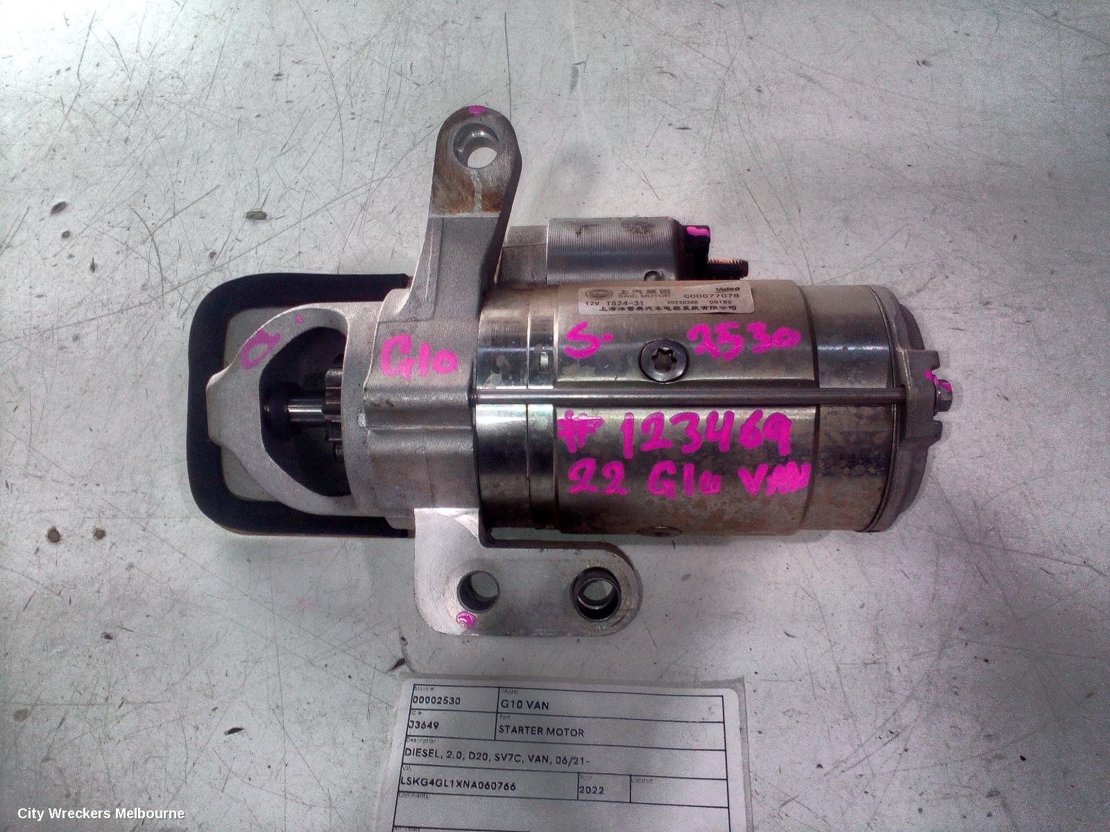 LDV G10 STARTER, DIESEL, 2.0, D20, SV7C, VAN, 06/2021 ONWARDS