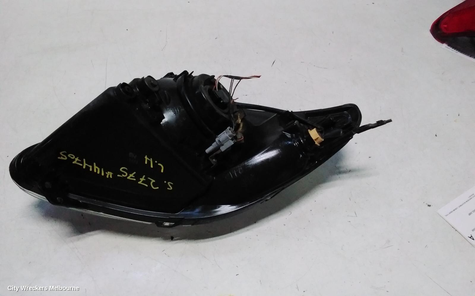SUZUKI SWIFT LEFT HEADLAMP, RS415, MAN BEAM ADJUSTMENT, CHROME INSERT TYPE, 09/2004 - 02/2011