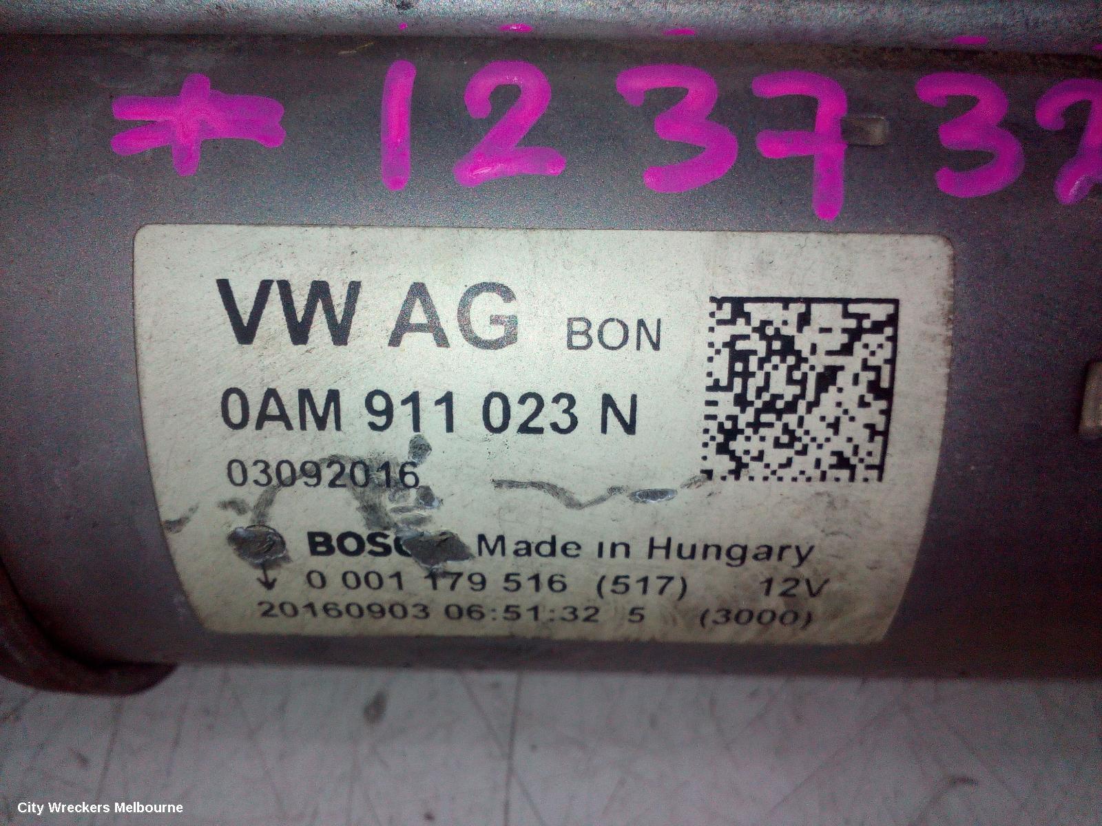 AUDI A3 STARTER, PETROL, 1.4/1.8, BOSCH, 8V, 05/2013 - 10/2020