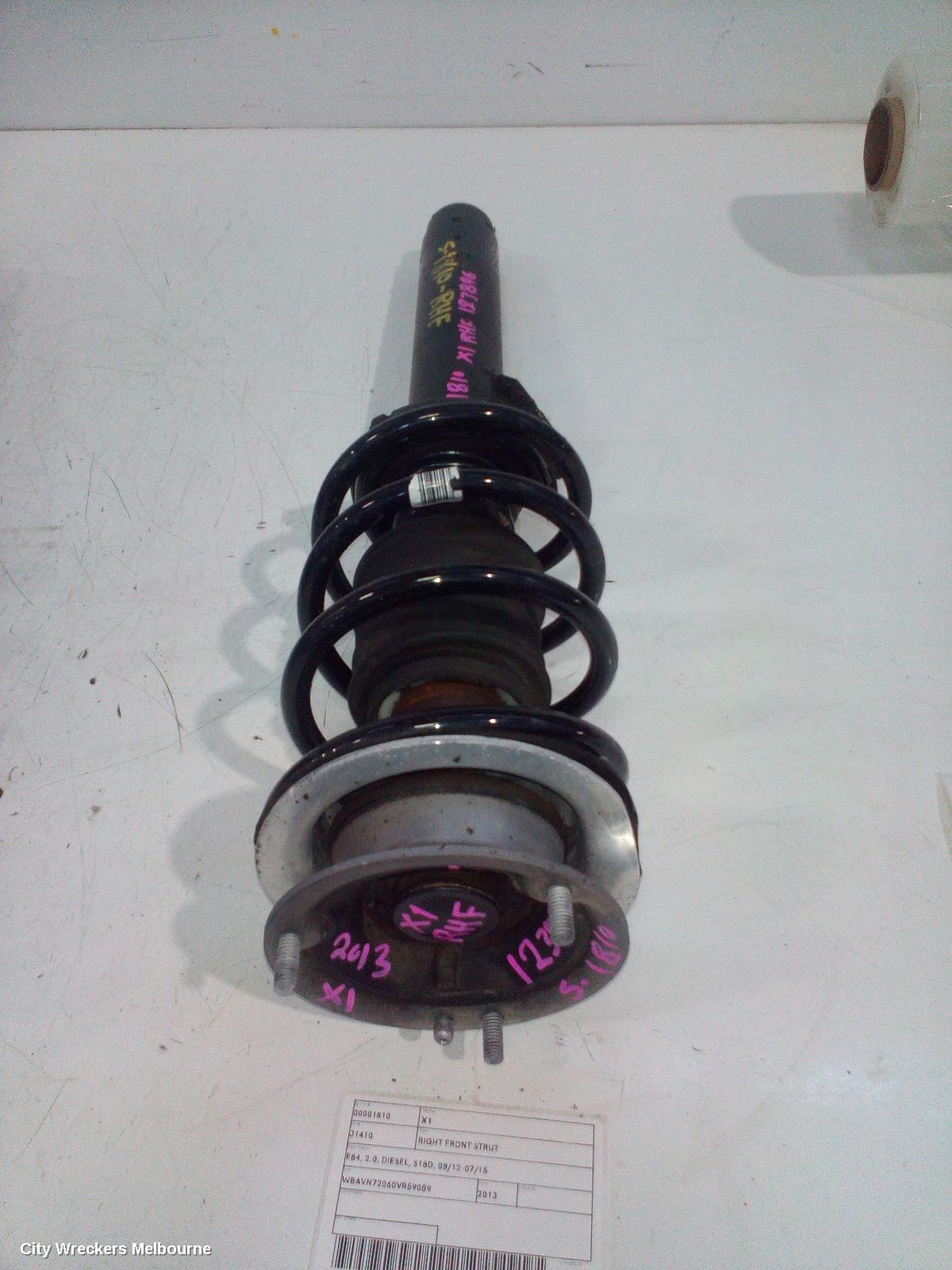 BMW X1 RIGHT FRONT STRUT, E84, 2.0, DIESEL, S18D, 08/2012 - 07/2015