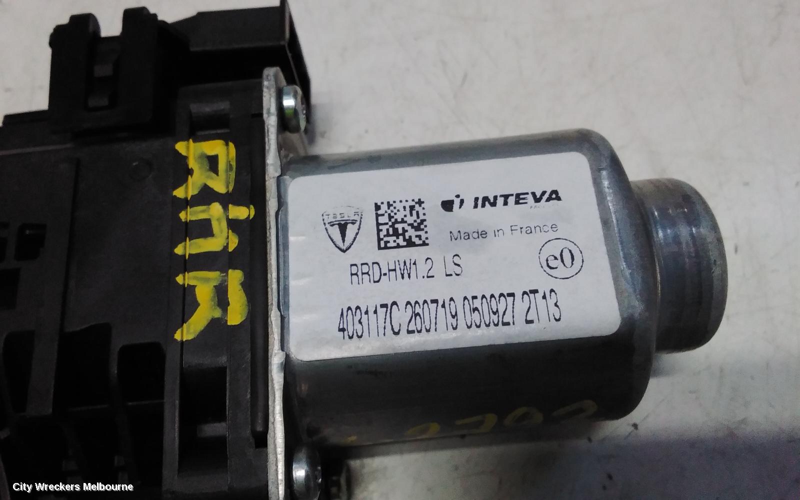 TESLA MODEL 3 RIGHT REAR WND REG/MOTOR, 1ST GEN, 06/2019 ONWARDS