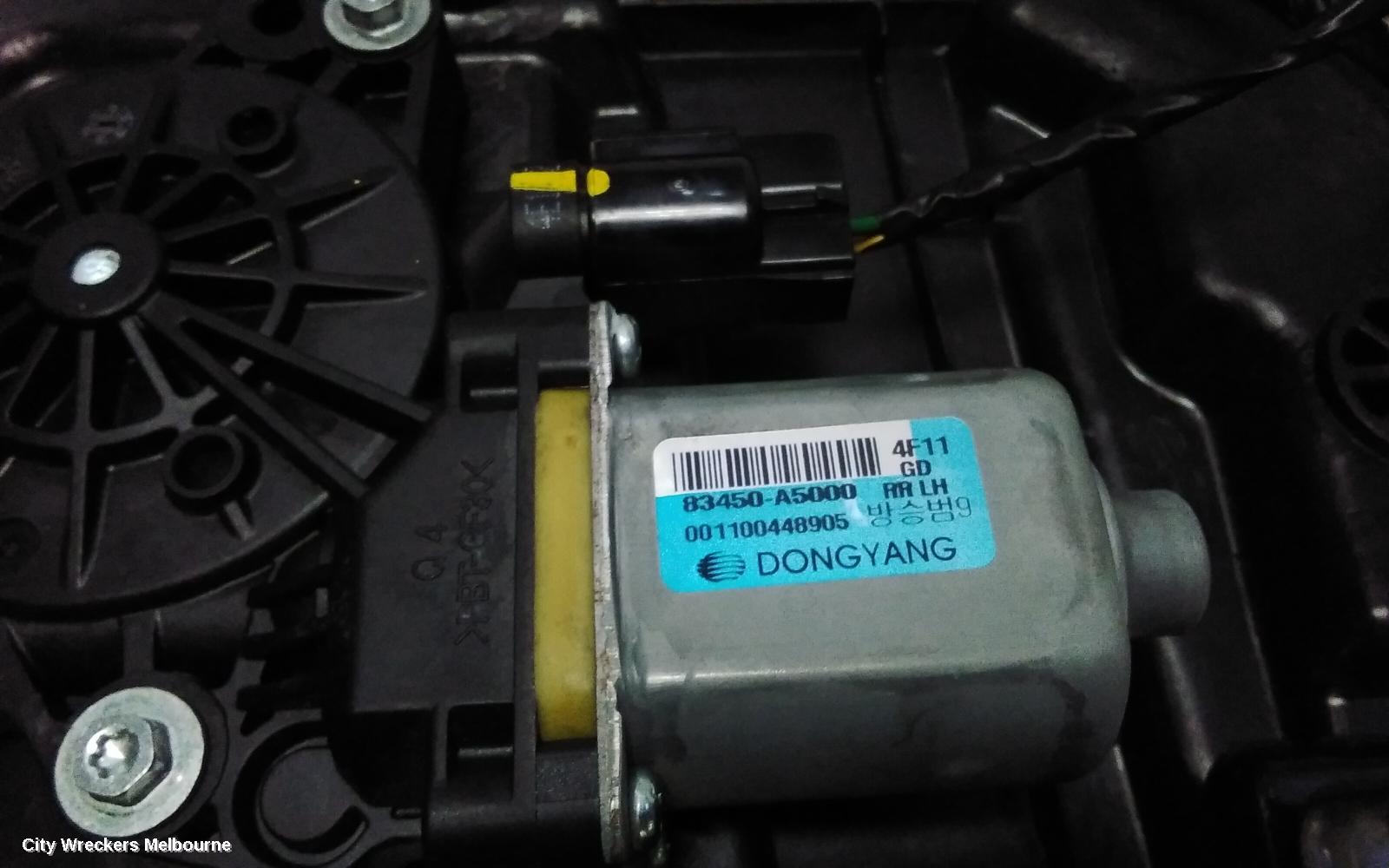 HYUNDAI I30 LEFT REAR WND REG/MOTOR, GD, HATCH, DOOR REG ASSY (REG AND MOTOR), (MOTOR-2 PIN), 03/2012 - 04/2017