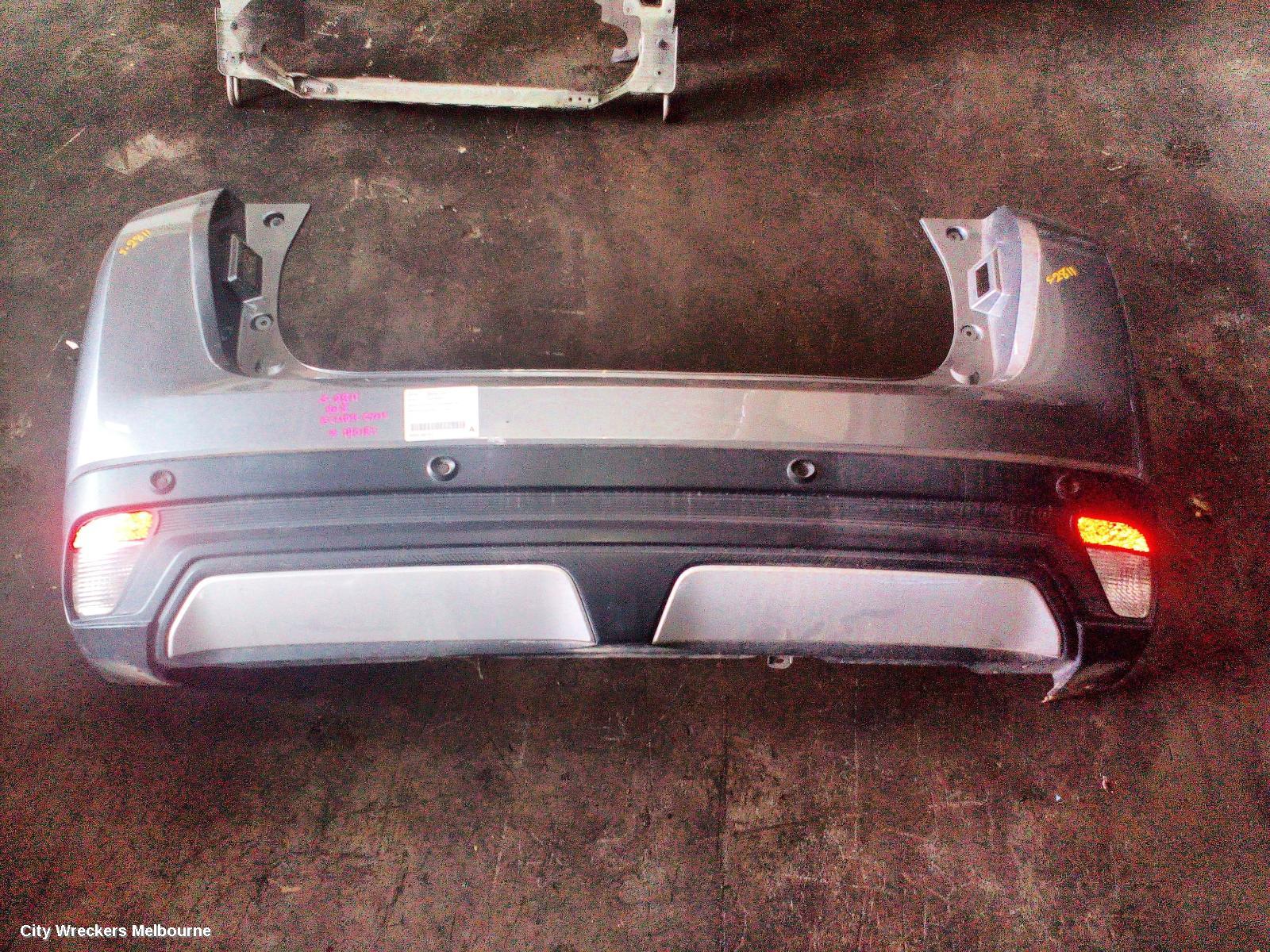 MITSUBISHI ECLIPSE CROSS REAR BUMPER, BUMPER BAR (2 PIECE), W/ PARK SENSOR TYPE, MATTE BLACK, W/ GREY INSERT, YA, 11/2017 - 09/2020