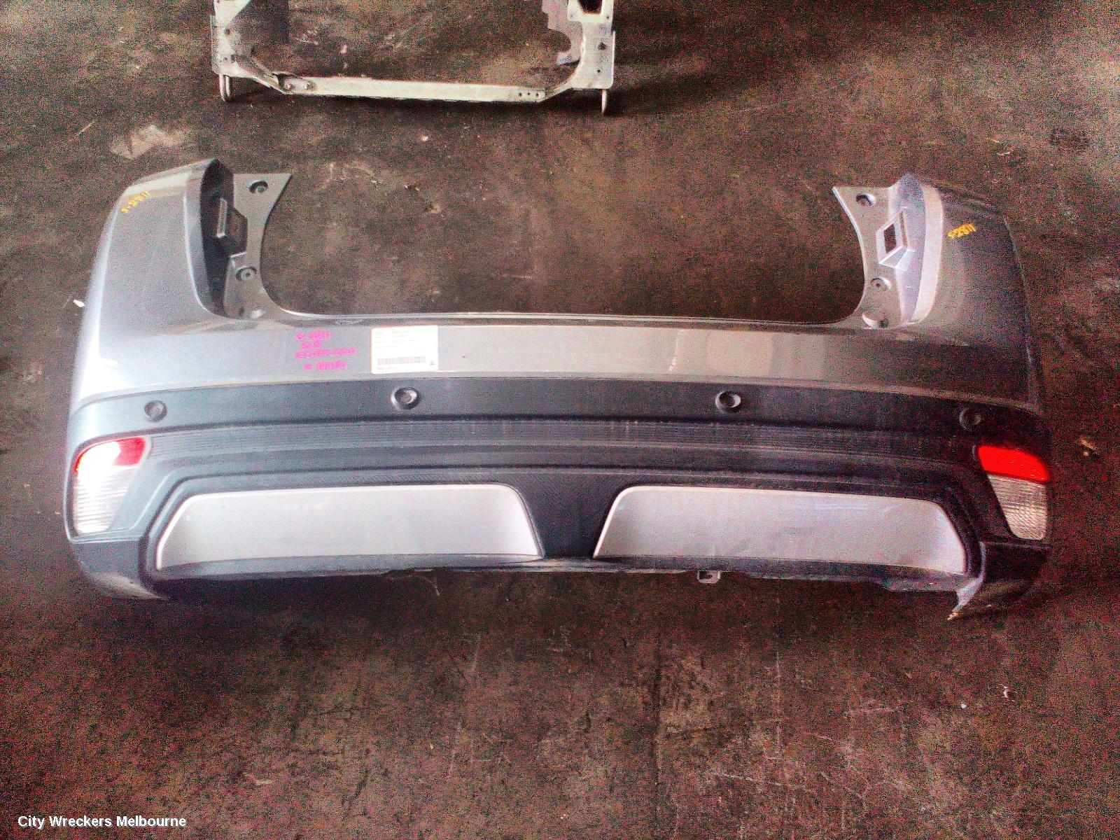 MITSUBISHI ECLIPSE CROSS REAR BUMPER, BUMPER BAR (2 PIECE), W/ PARK SENSOR TYPE, MATTE BLACK, W/ GREY INSERT, YA, 11/2017 - 09/2020