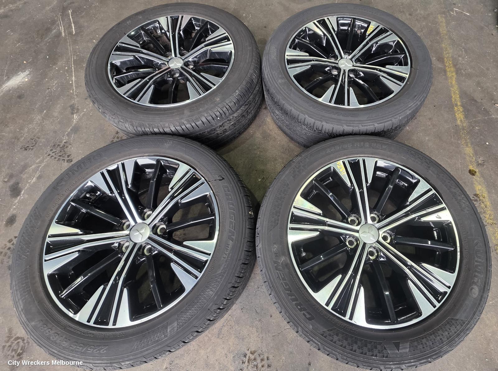 MITSUBISHI ECLIPSE CROSS WHEEL MAG, FACTORY, 18X7IN, 10 SINGLE SPOKE, BI-COLOUR, YA, 11/2017 - 09/2020