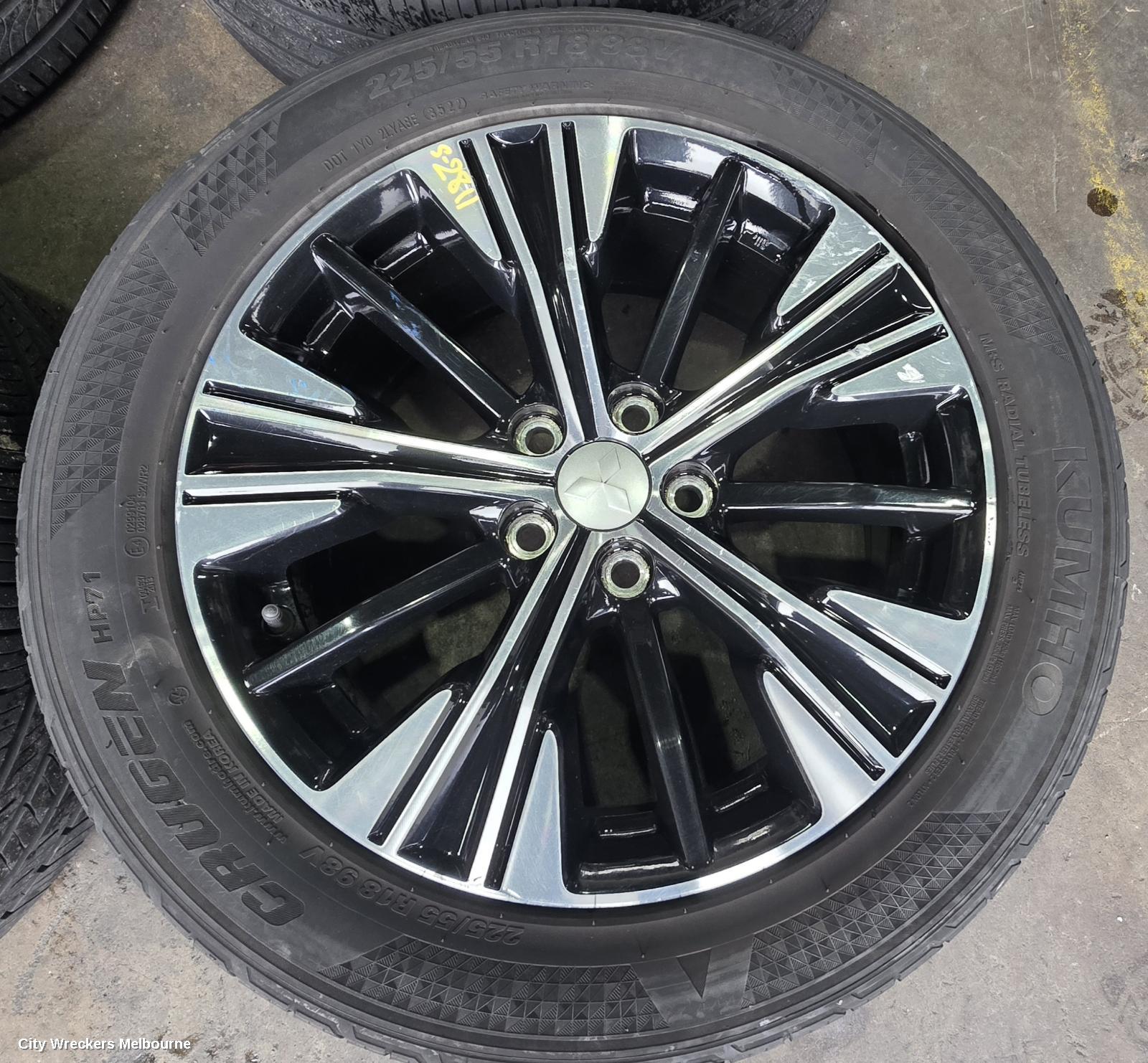 MITSUBISHI ECLIPSE CROSS WHEEL MAG, FACTORY, 18X7IN, 10 SINGLE SPOKE, BI-COLOUR, YA, 11/2017 - 09/2020