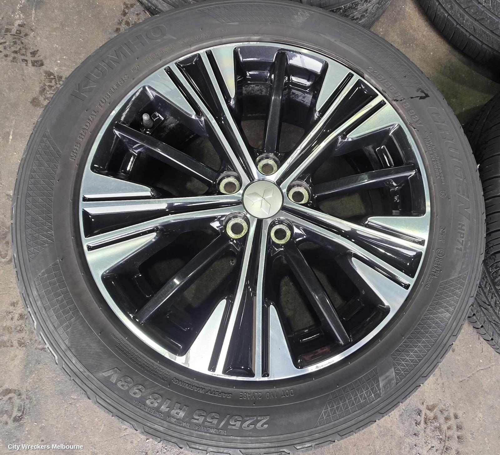 MITSUBISHI ECLIPSE CROSS WHEEL MAG, FACTORY, 18X7IN, 10 SINGLE SPOKE, BI-COLOUR, YA, 11/2017 - 09/2020