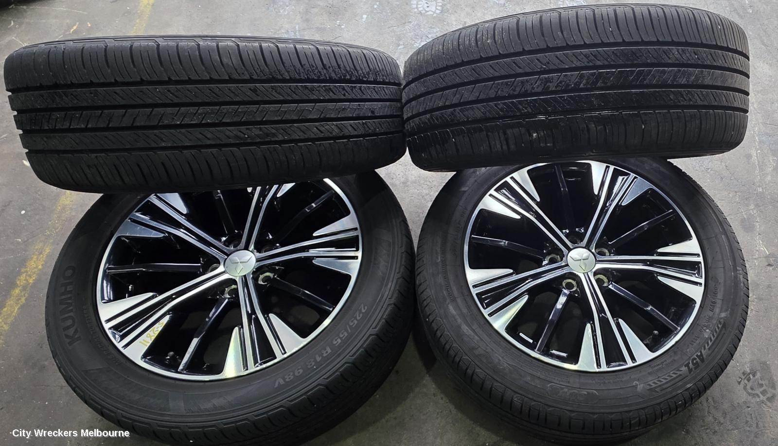 MITSUBISHI ECLIPSE CROSS WHEEL MAG, FACTORY, 18X7IN, 10 SINGLE SPOKE, BI-COLOUR, YA, 11/2017 - 09/2020