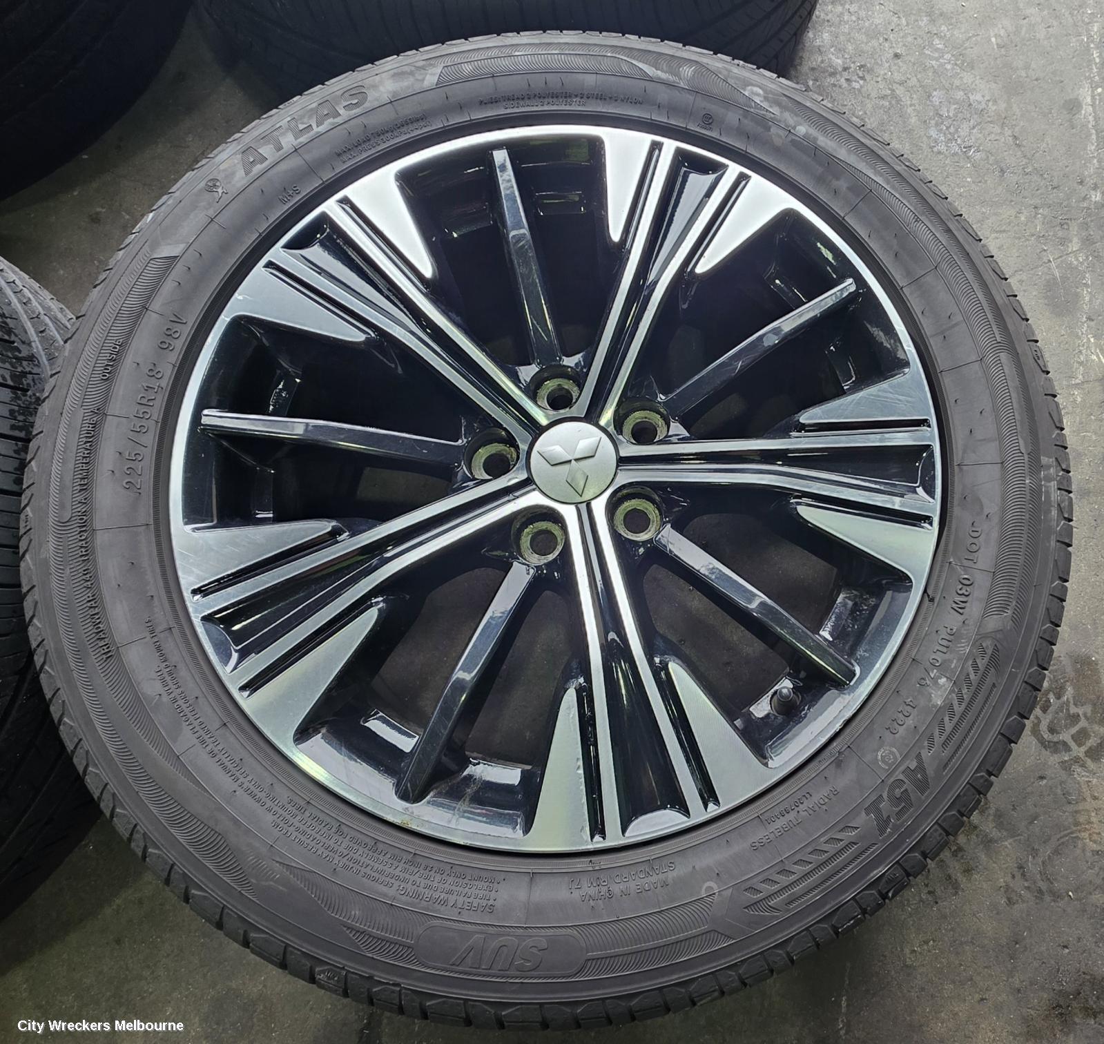 MITSUBISHI ECLIPSE CROSS WHEEL MAG, FACTORY, 18X7IN, 10 SINGLE SPOKE, BI-COLOUR, YA, 11/2017 - 09/2020