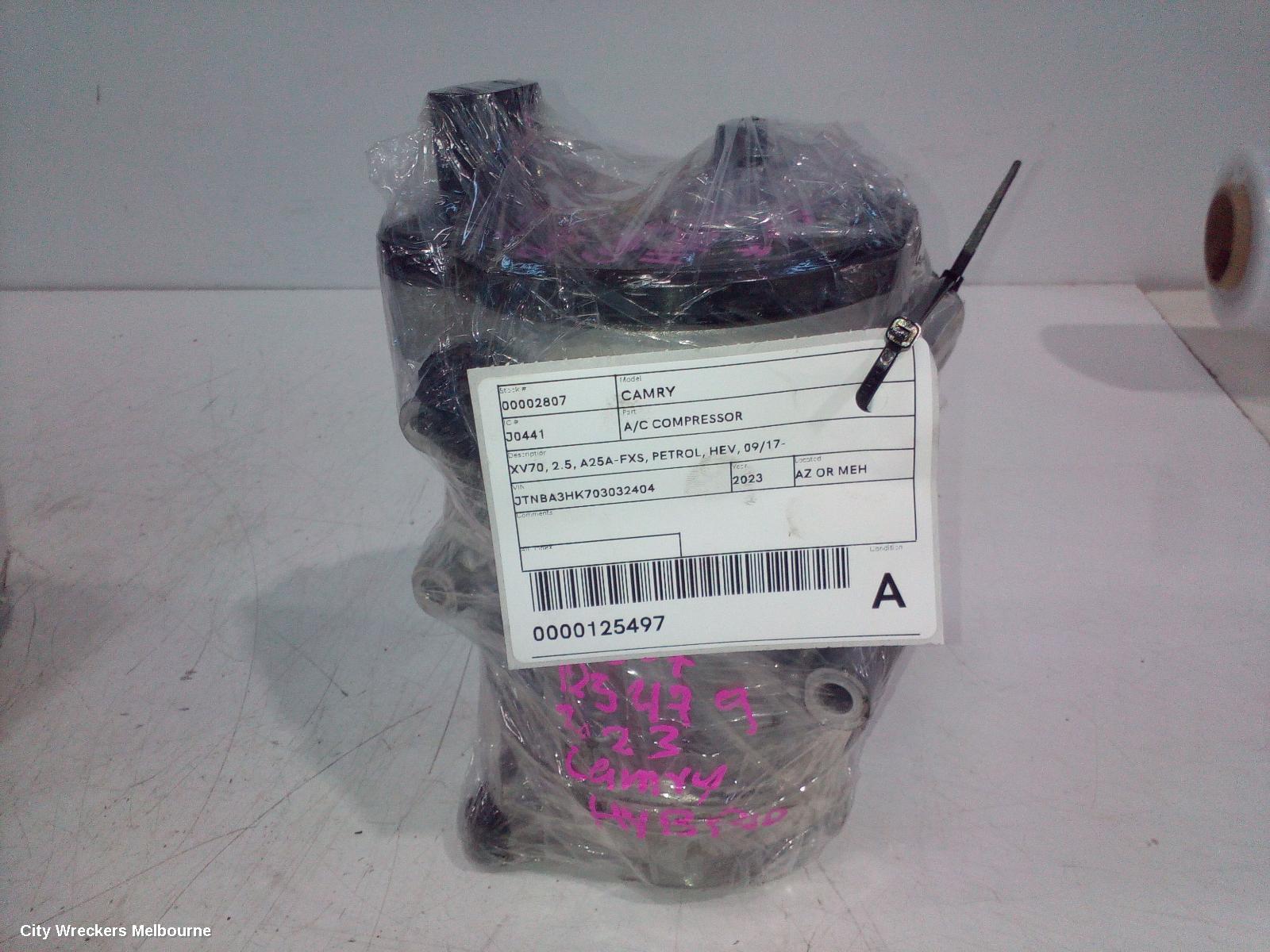 TOYOTA CAMRY A/C COMPRESSOR, XV70, 2.5, A25A-FXS, PETROL, HEV, 09/2017 ONWARDS
