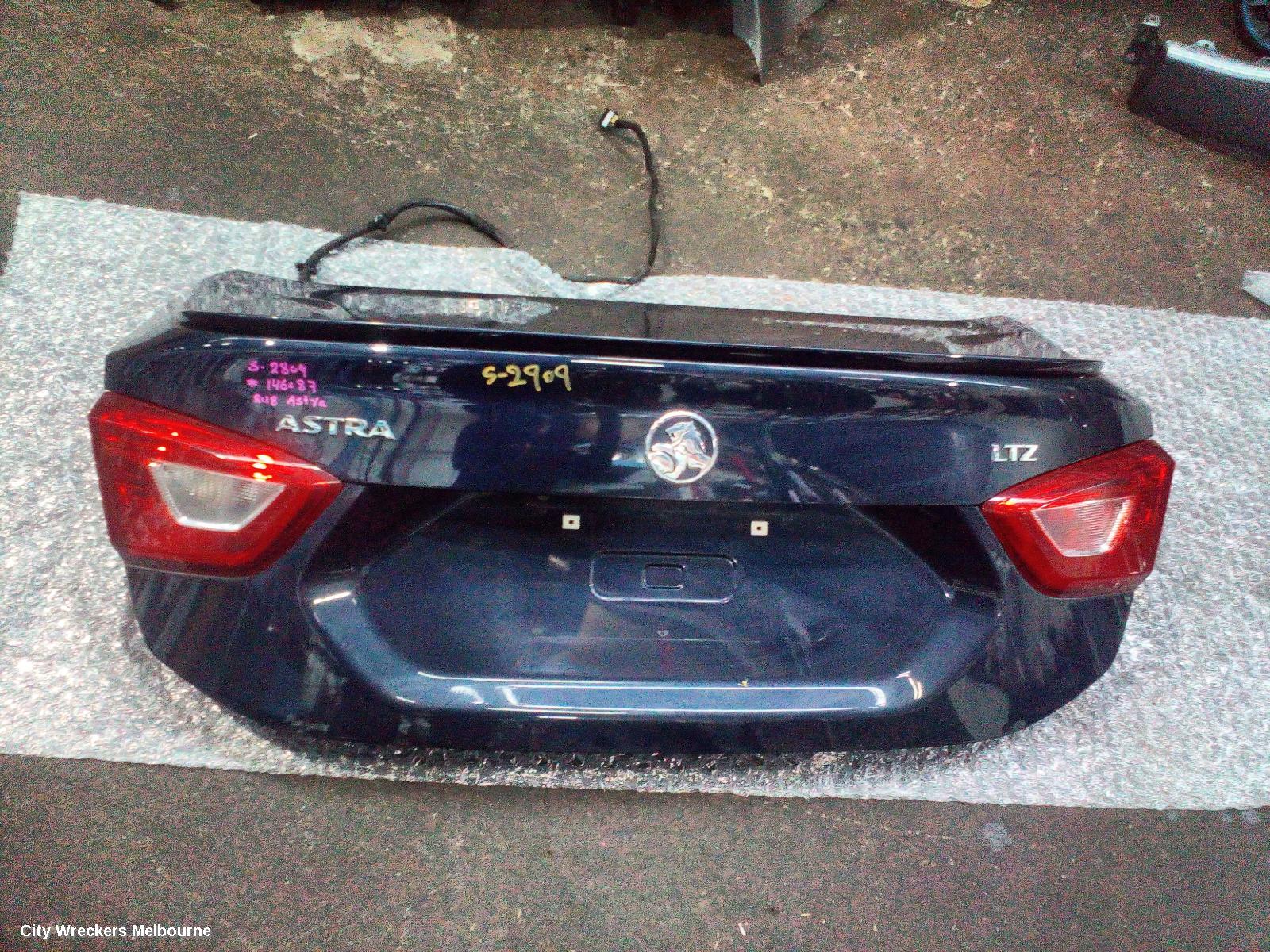HOLDEN ASTRA BOOTLID/TAILGATE, BOOTLID, BL, SEDAN, NON SPOILER TYPE, 05/2017 - 12/2020
