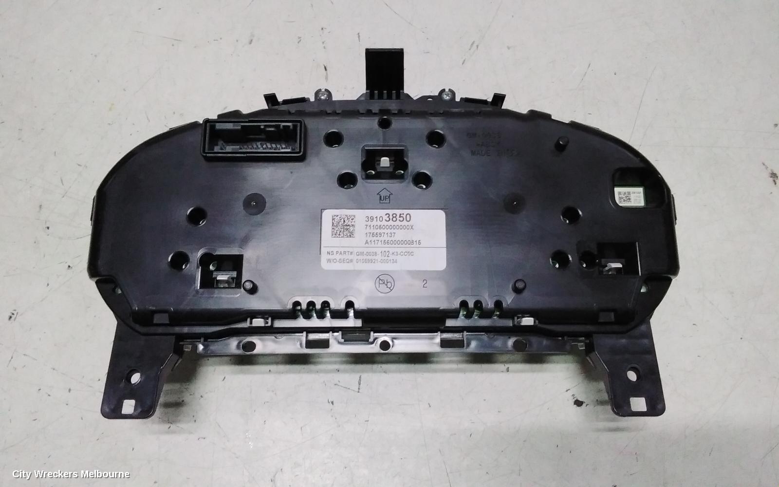 HOLDEN ASTRA INSTRUMENT CLUSTER, PETROL, AUTO T/M, BL, SEDAN, 05/2017 - 12/2020