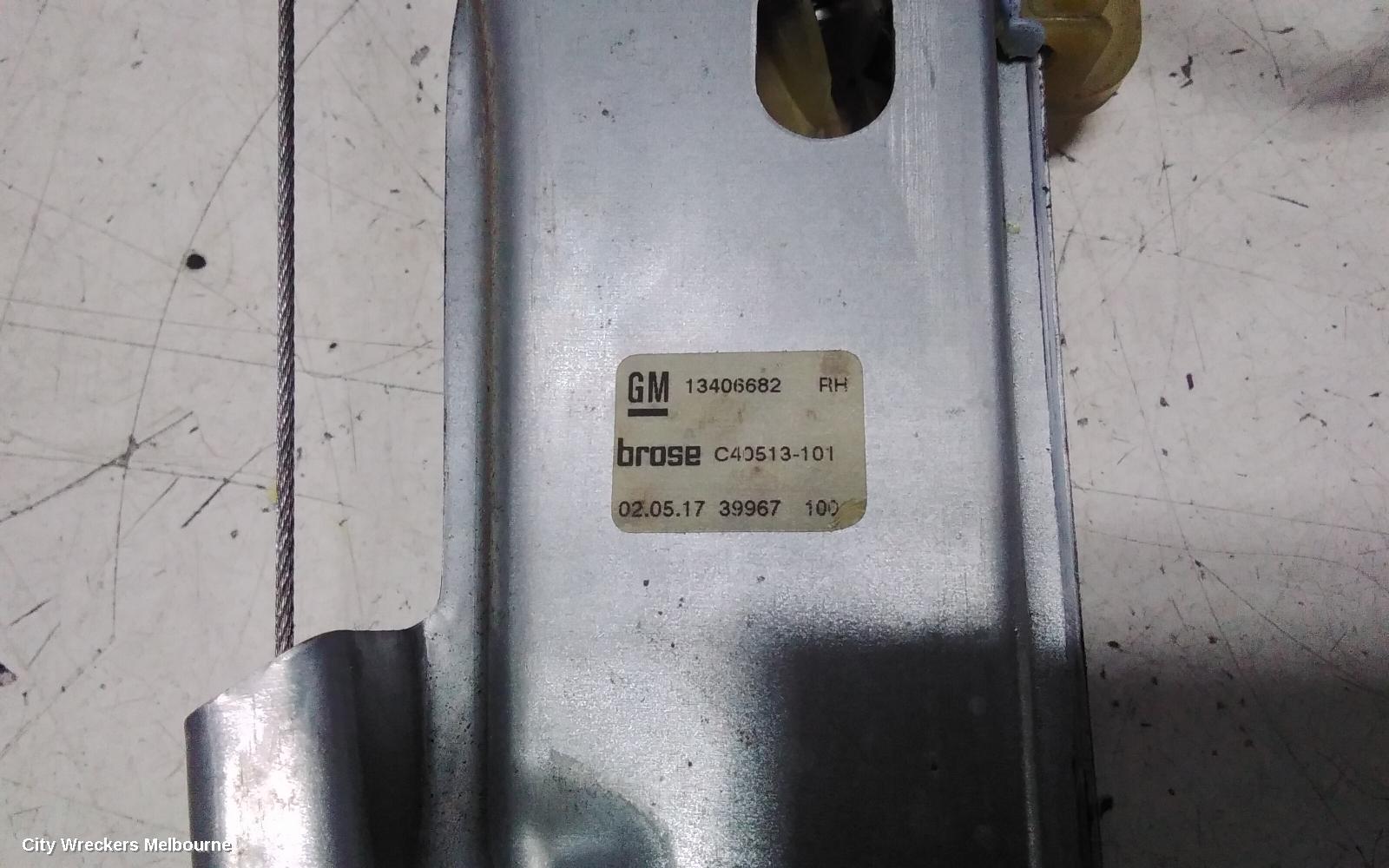 HOLDEN ASTRA RIGHT REAR WND REG/MOTOR, BL, SEDAN, 05/2017 - 12/2020