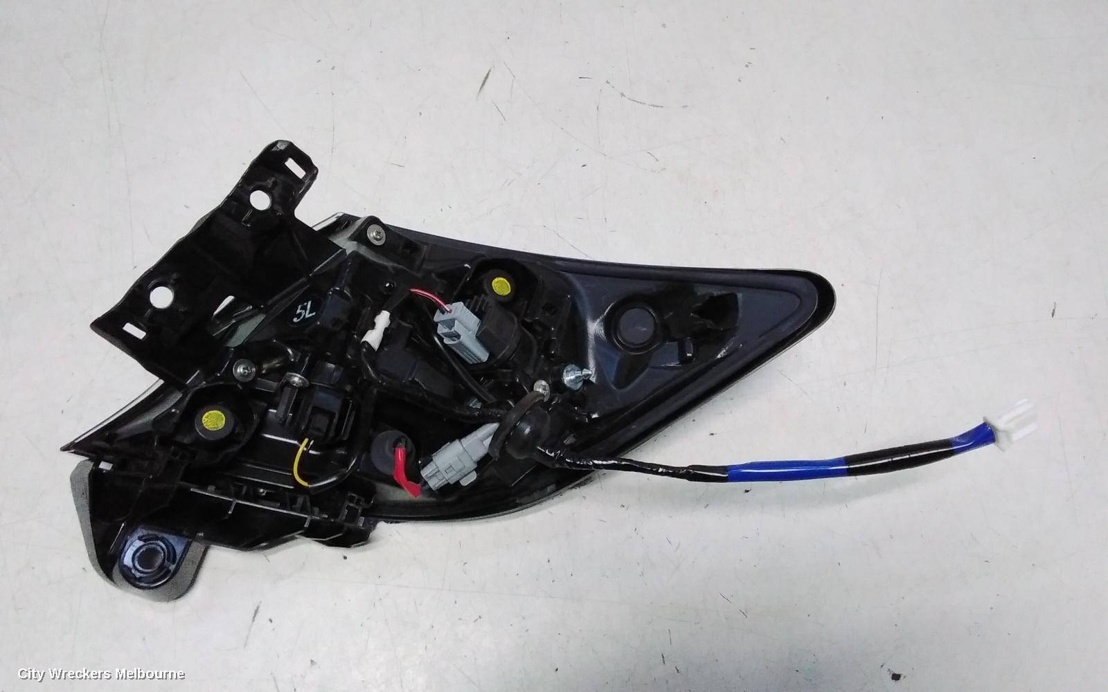 TOYOTA COROLLA LEFT TAILLIGHT, E210, IN BODY, HATCH, 07/2018 - 08/2022