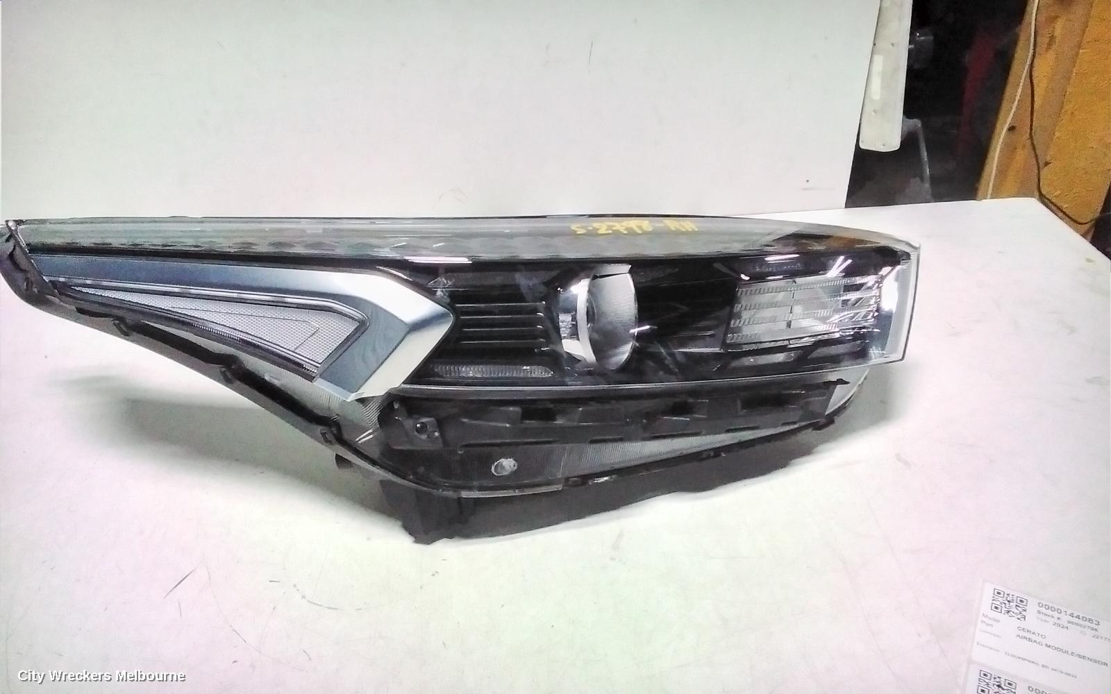 KIA CERATO RIGHT HEADLAMP, BD, HALOGEN TYPE, 04/2021 ONWARDS