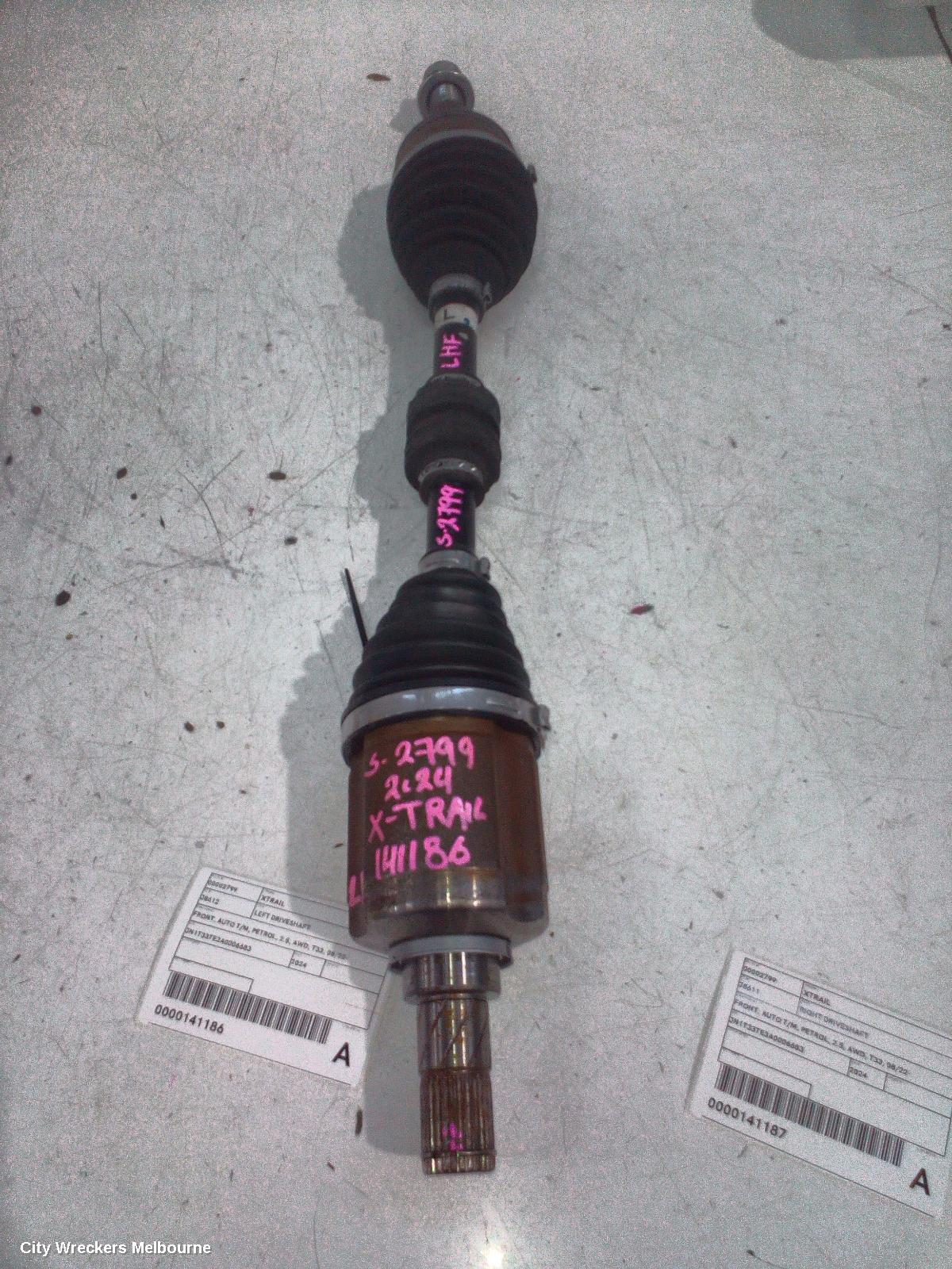 NISSAN XTRAIL LEFT DRIVESHAFT, FRONT, AUTO T/M, PETROL, 2.5, AWD, T33, 08/2022 ONWARDS