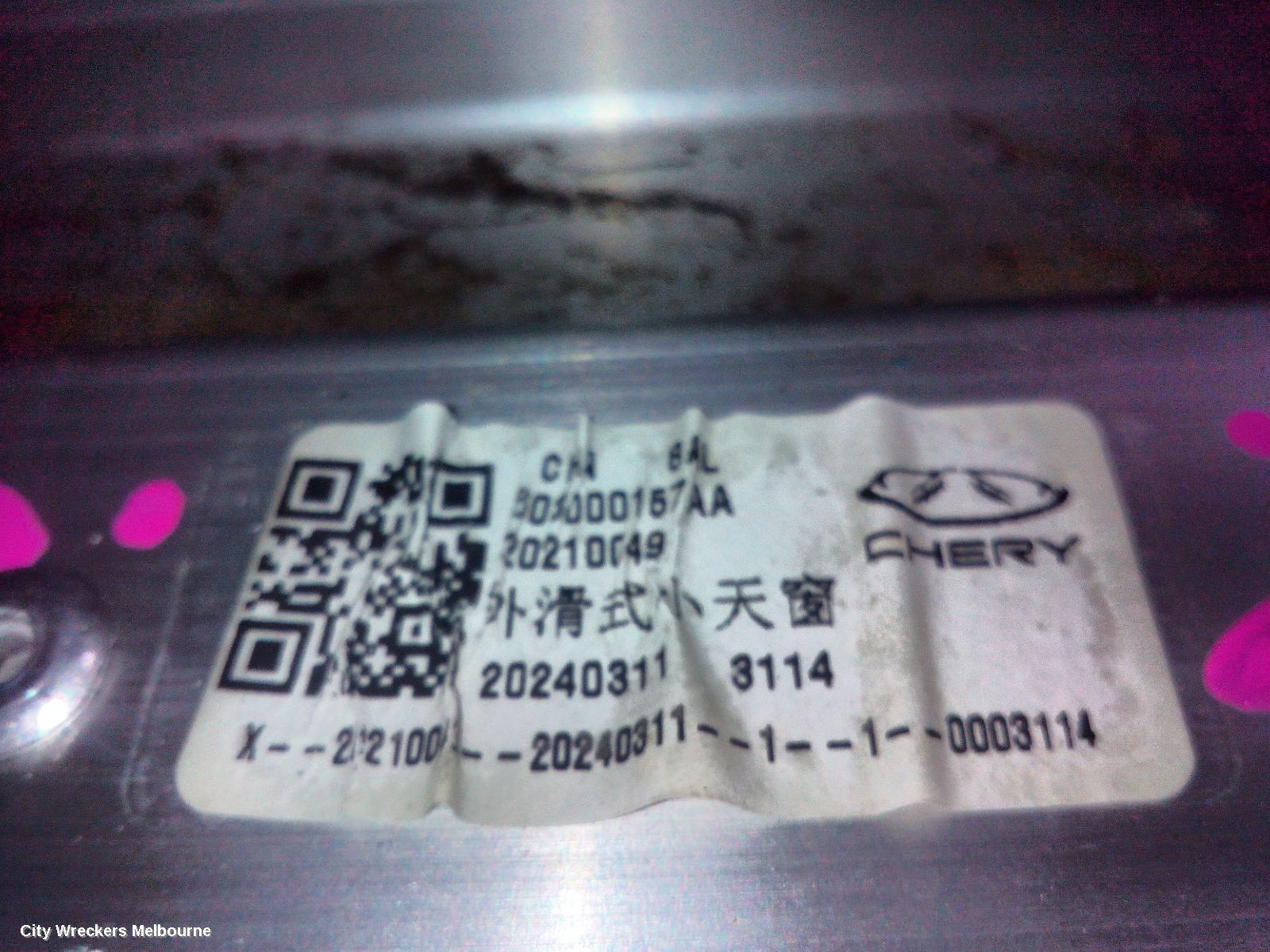 CHERY OMODA 5 ROOF GLASS/SUNROOF/T, T34/T19C, 12/2022 ONWARDS