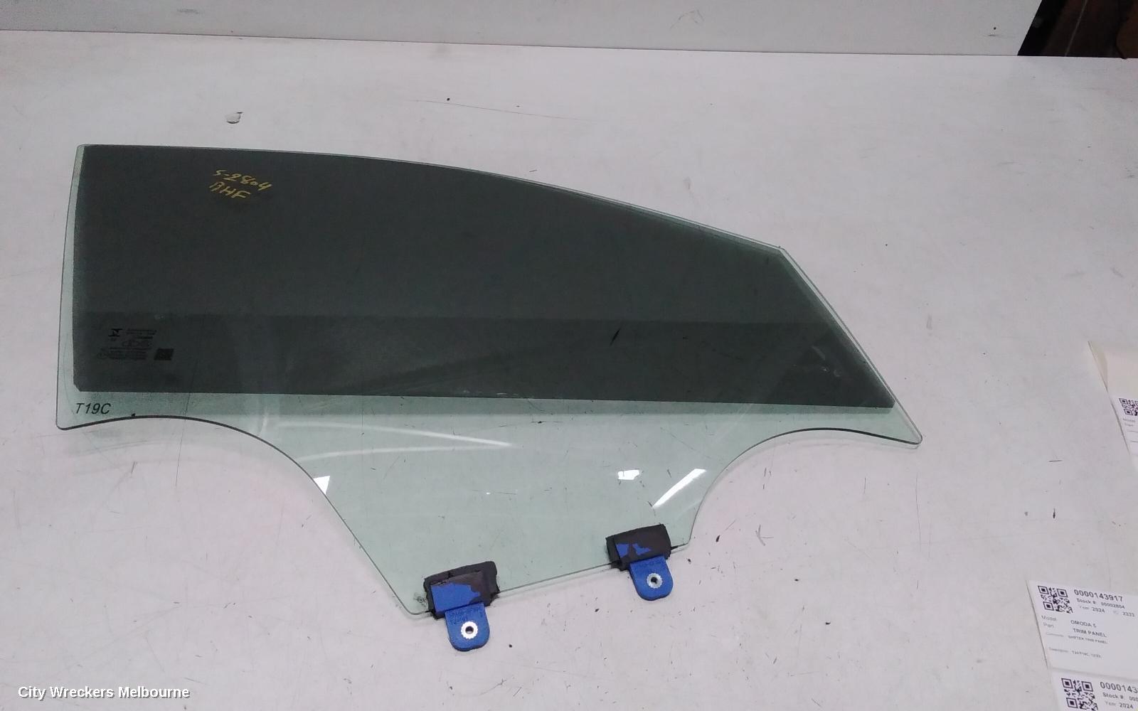 CHERY OMODA 5 RIGHT FRONT DOOR WINDOW, T34/T19C, 12/2022 ONWARDS
