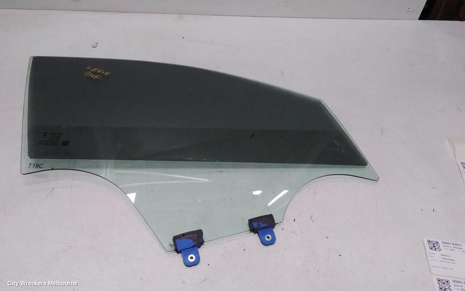 CHERY OMODA 5 RIGHT FRONT DOOR WINDOW, T34/T19C, 12/2022 ONWARDS